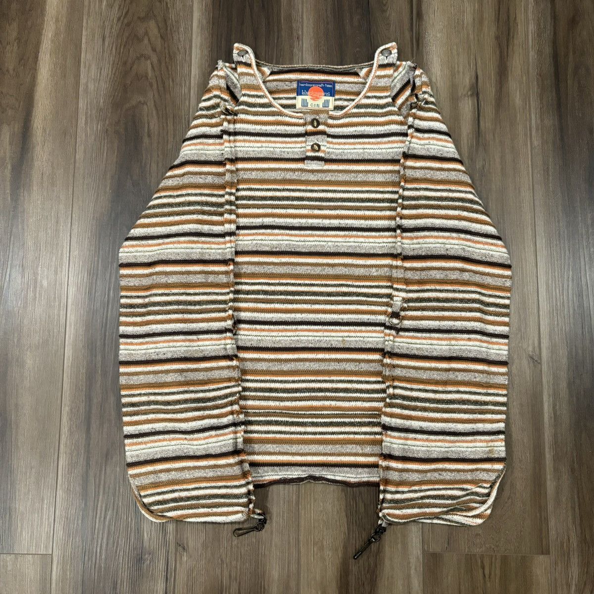 Blackmeans Blackmeans striped knit bondage shirt Size US L / EU 52-54 / 3 - 2 Thumbnail