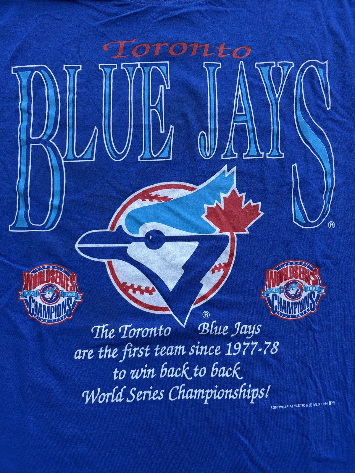 MLB 1994 Software Toronto Blue Jays World Series Champions Sz XL Size US XL / EU 56 / 4 - 4 Thumbnail