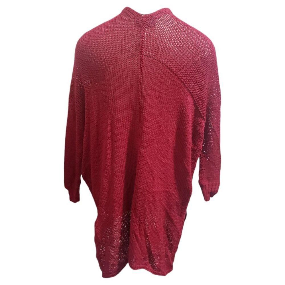 Designer CT1909 Wooden Ships Red open Long Sleeve Cardigan X/S Size XS / US 0-2 / IT 36-38 - 5 Thumbnail