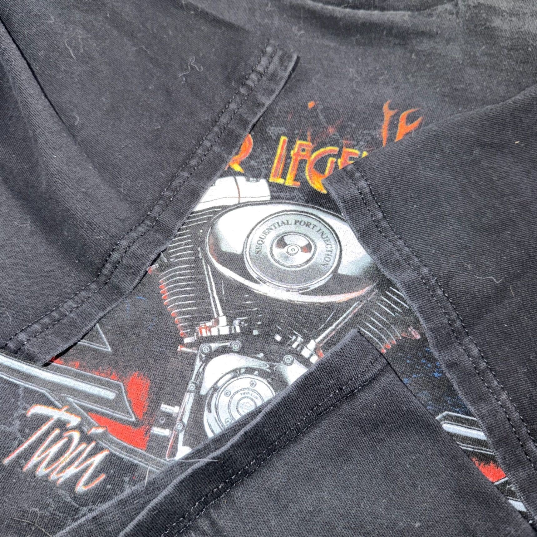 Harley Davidson Harley-Davidson T-Shirt Vintage Black 2XL Washington Graphic Tee Mens 70s 80s Motorcycle Logo Double-Sided Short Sleeve Knit Cotton Size US XXL / EU 58 / 5 - 6 Thumbnail