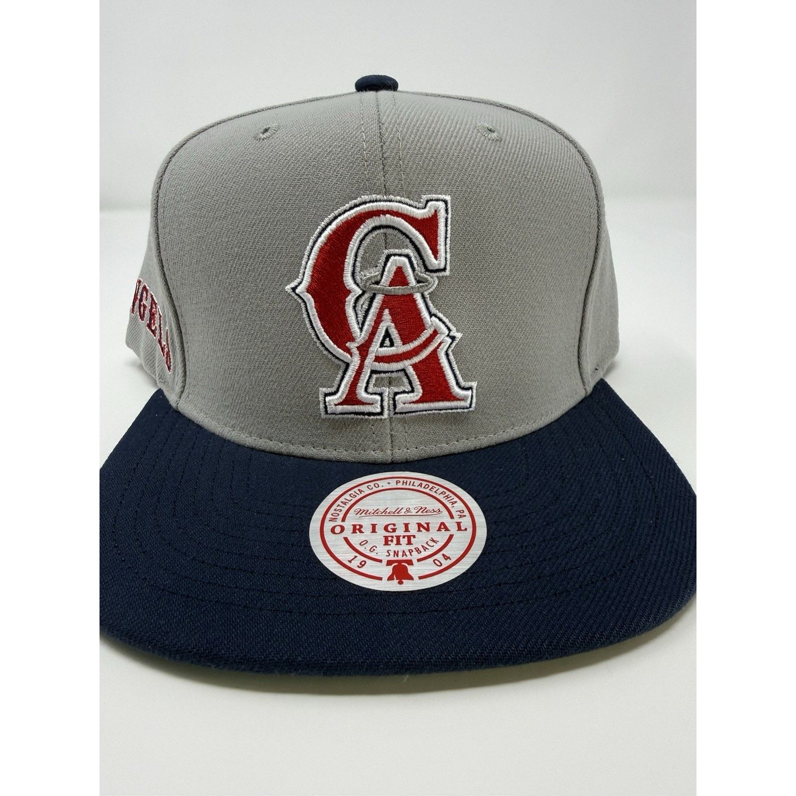 Mitchell & Ness Mitchell & Ness Angels Snapback Hat Cooperstown Gray/Navy Size ONE SIZE - 1 Thumbnail