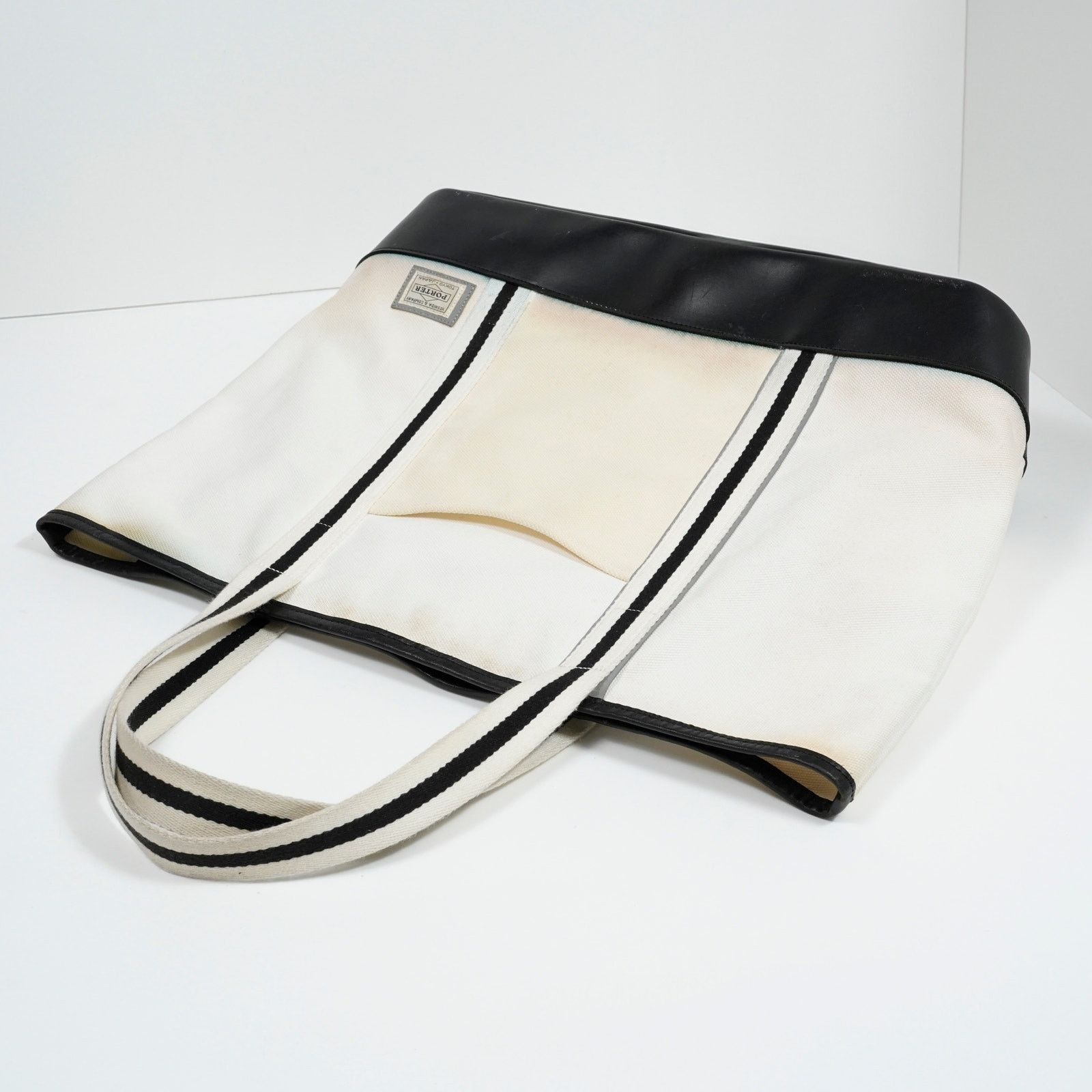 Porter PORTER × Cycle Canvas Tote Bag Large Leather Bottom Japan Size ONE SIZE - 8 Thumbnail