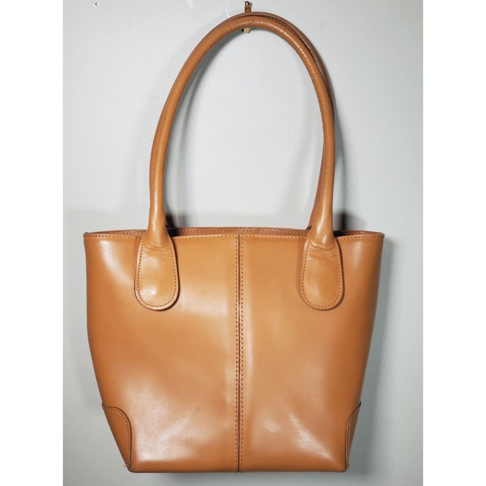 Vintage VINTAGE Tod's Small Tote Handbag Smooth Light Brown Leather Womens Tote Bag Size ONE SIZE - 2 Thumbnail
