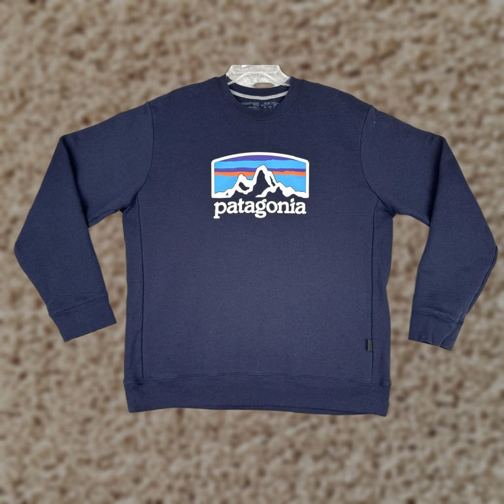 Patagonia Patagonia Sweatshirt Mens Large Blue Uprisal Crew P-6 Logo Jersey Pullover Size US L / EU 52-54 / 3 - 1 Thumbnail