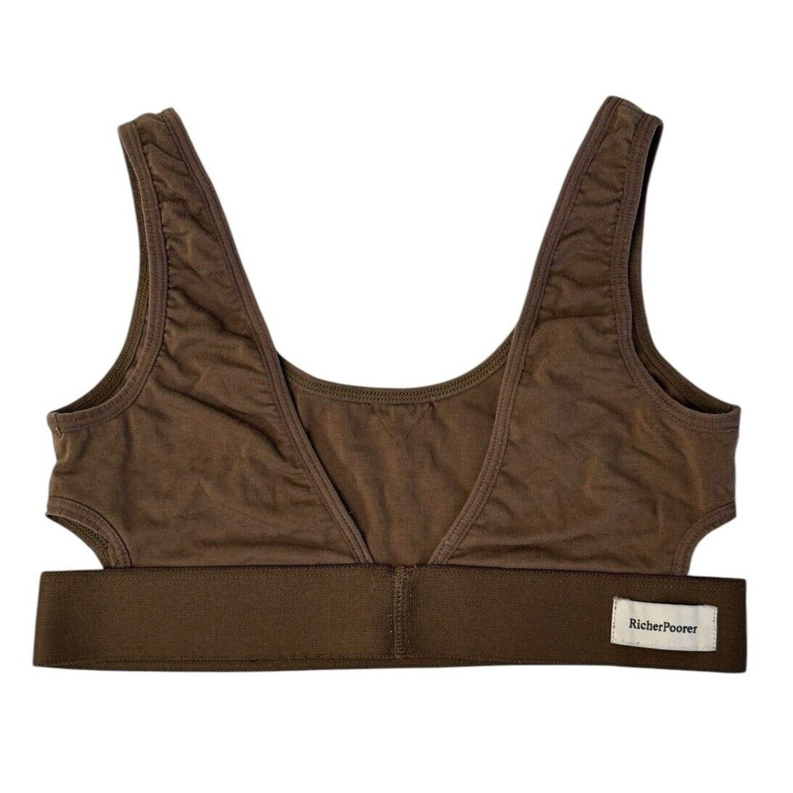 Richer Poorer RICHER POORER Scoop Cutout Bralette Java Brown Bra Crop Top Size S / US 4 / IT 40 - 5 Thumbnail