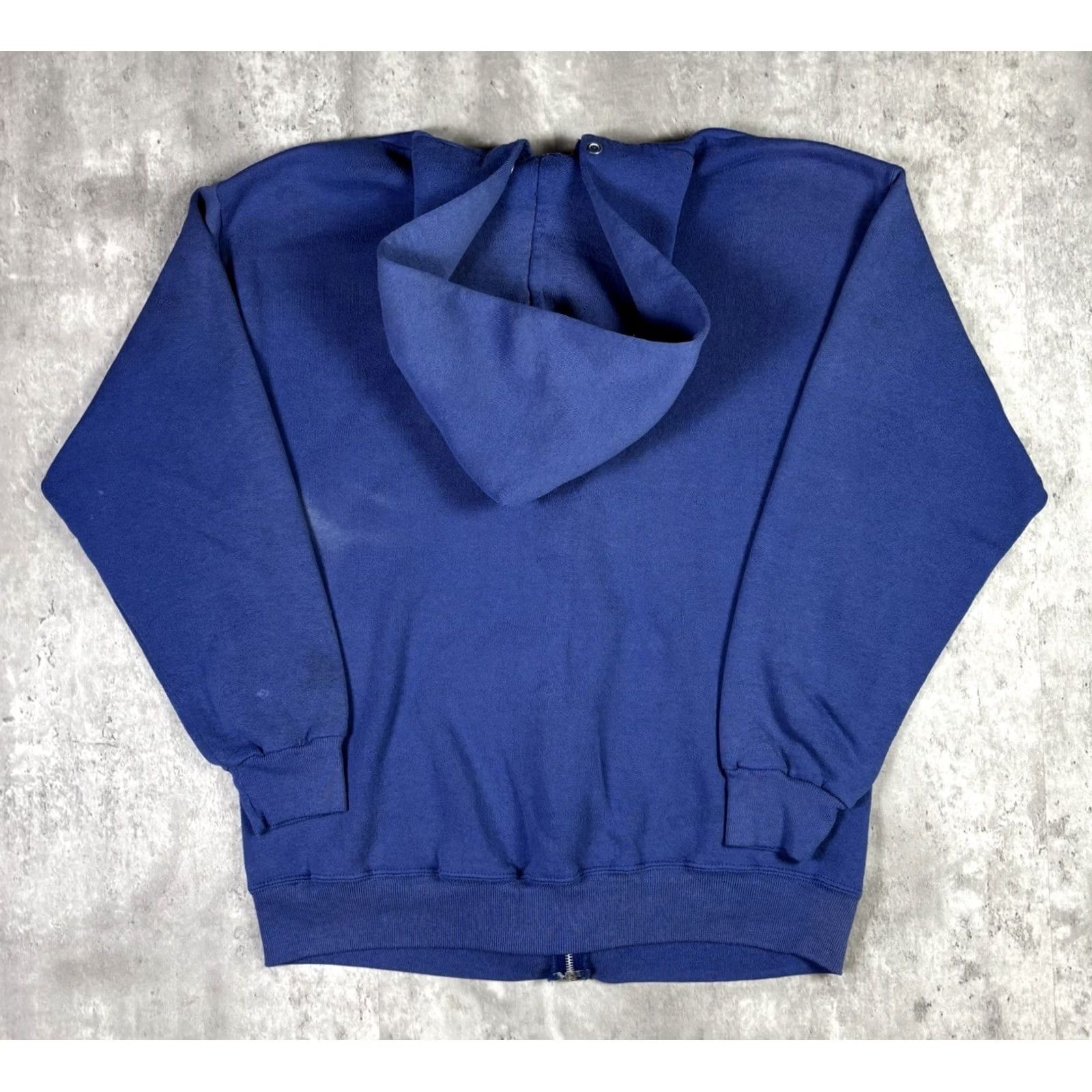 Jerzees VINTAGE Jerzees Hoodie XL Graphic Print Full Zip 80s Camping Blue Men Size US XL / EU 56 / 4 - 2 Thumbnail