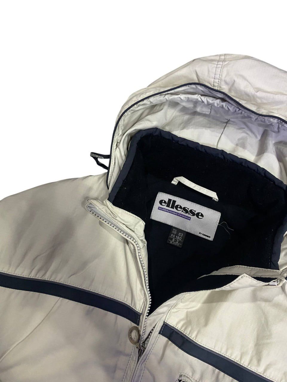 Ellesse Ellesse Vintage Padded Hooded Jacket Cream White Y2K Outdoor Size US M / EU 48-50 / 2 - 8 Thumbnail