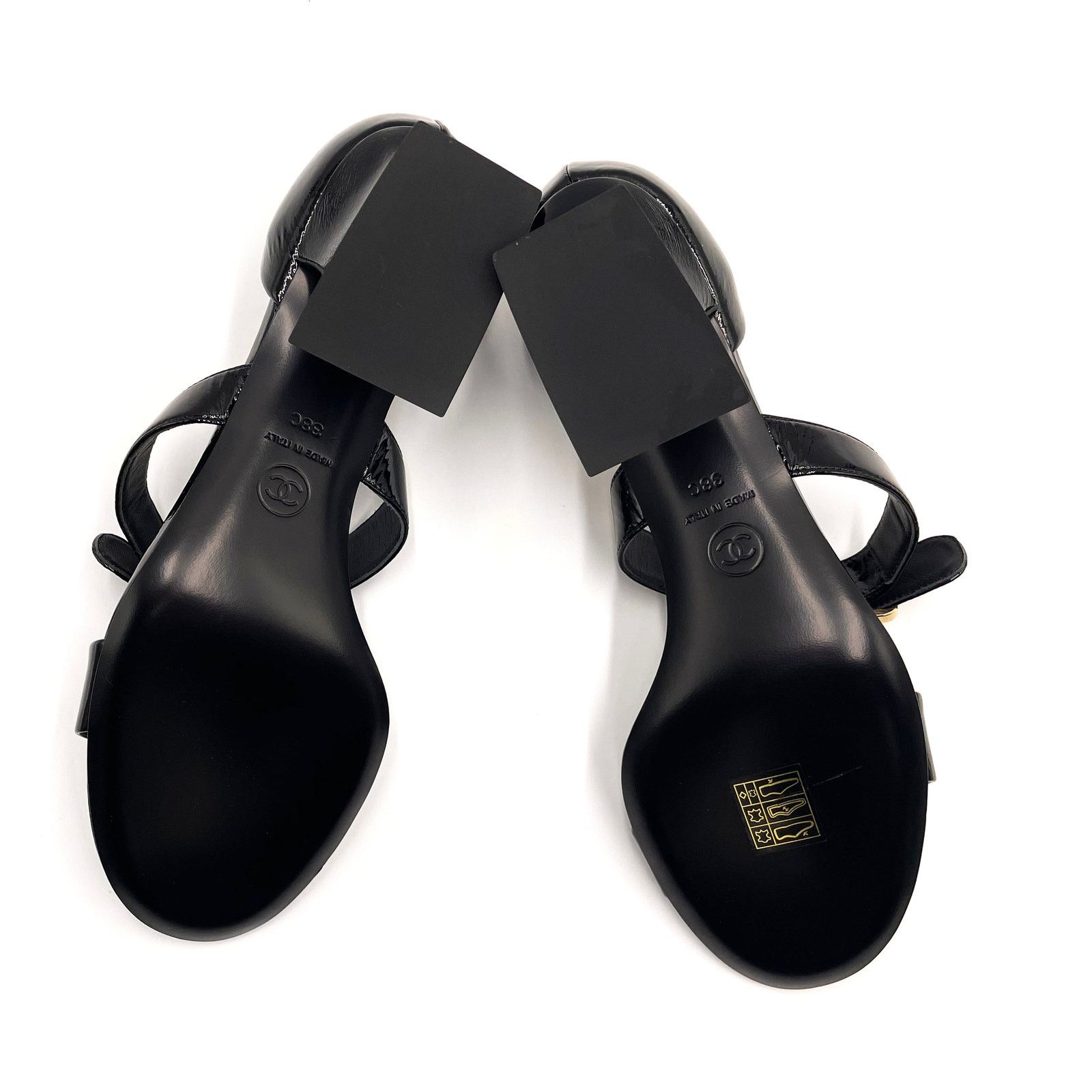 Chanel Black Heel Sandals Size US 8 / IT 38 - 6 Thumbnail