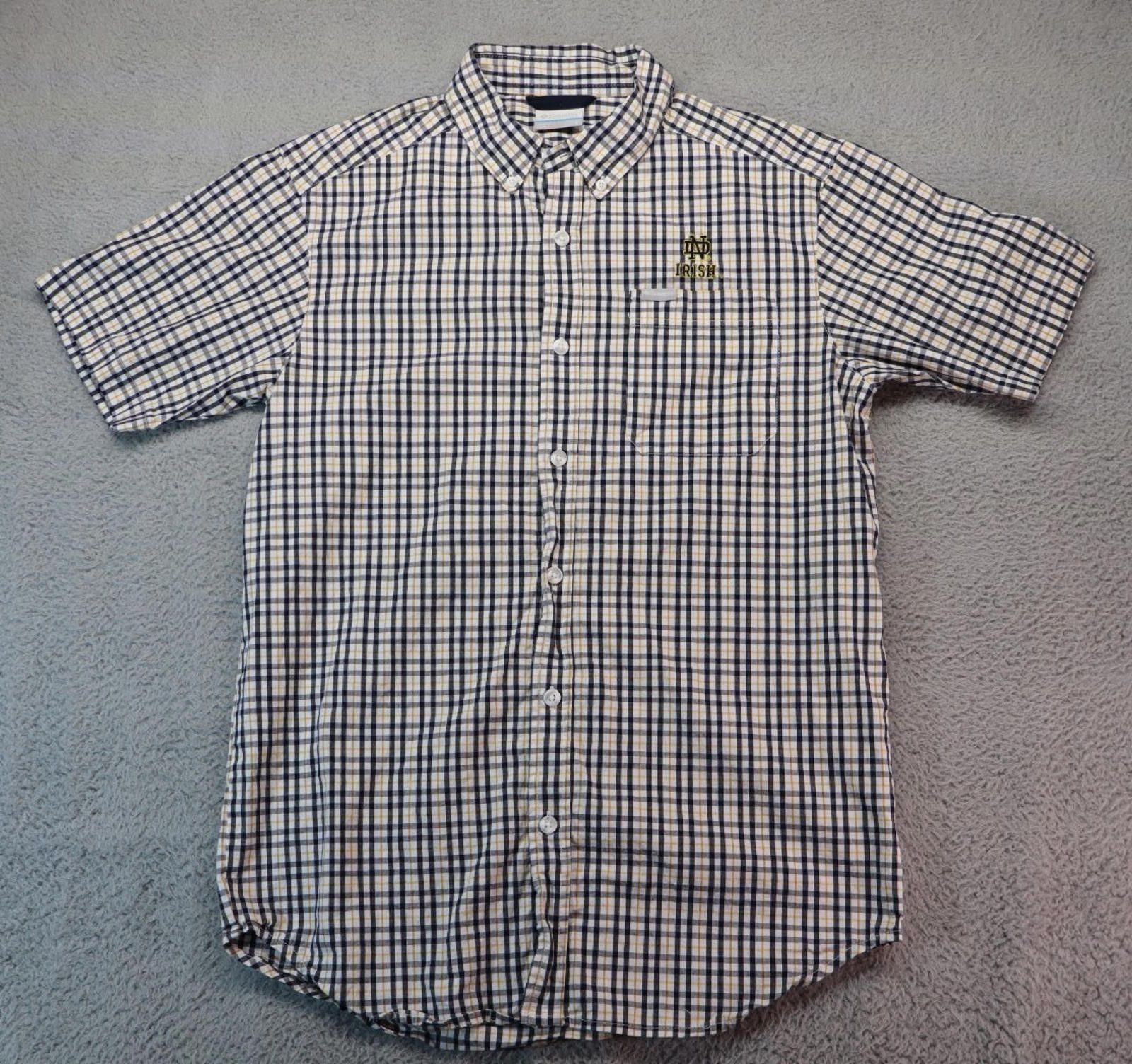 Columbia Columbia Men Small Shirt Button Down Small Notre Dame Irish Size ONE SIZE - 1 Thumbnail