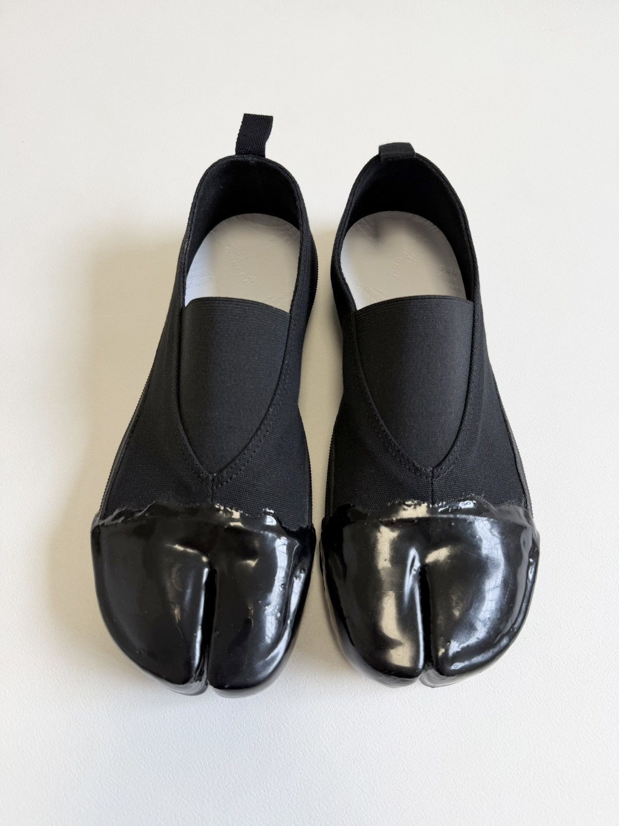 Maison Margiela S/S 20 Black ‘Resin Dipped’ Tabi Sneakers Size US 7 / IT 37 - 10 Thumbnail