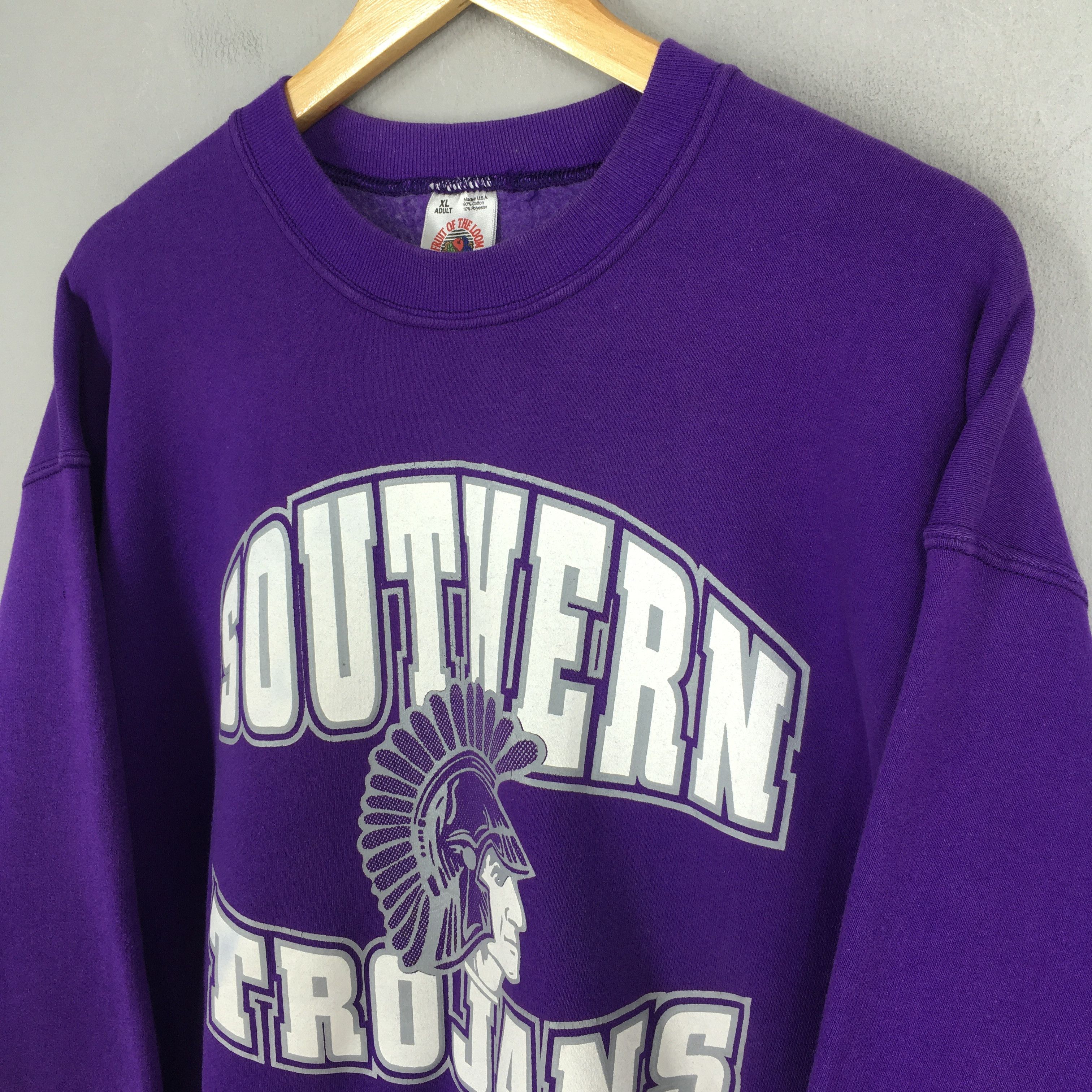 Fruit Of The Loom × NCAA Vintage USC Southern Trojans Football Sweater XLarge Size US XL / EU 56 / 4 - 3 Thumbnail