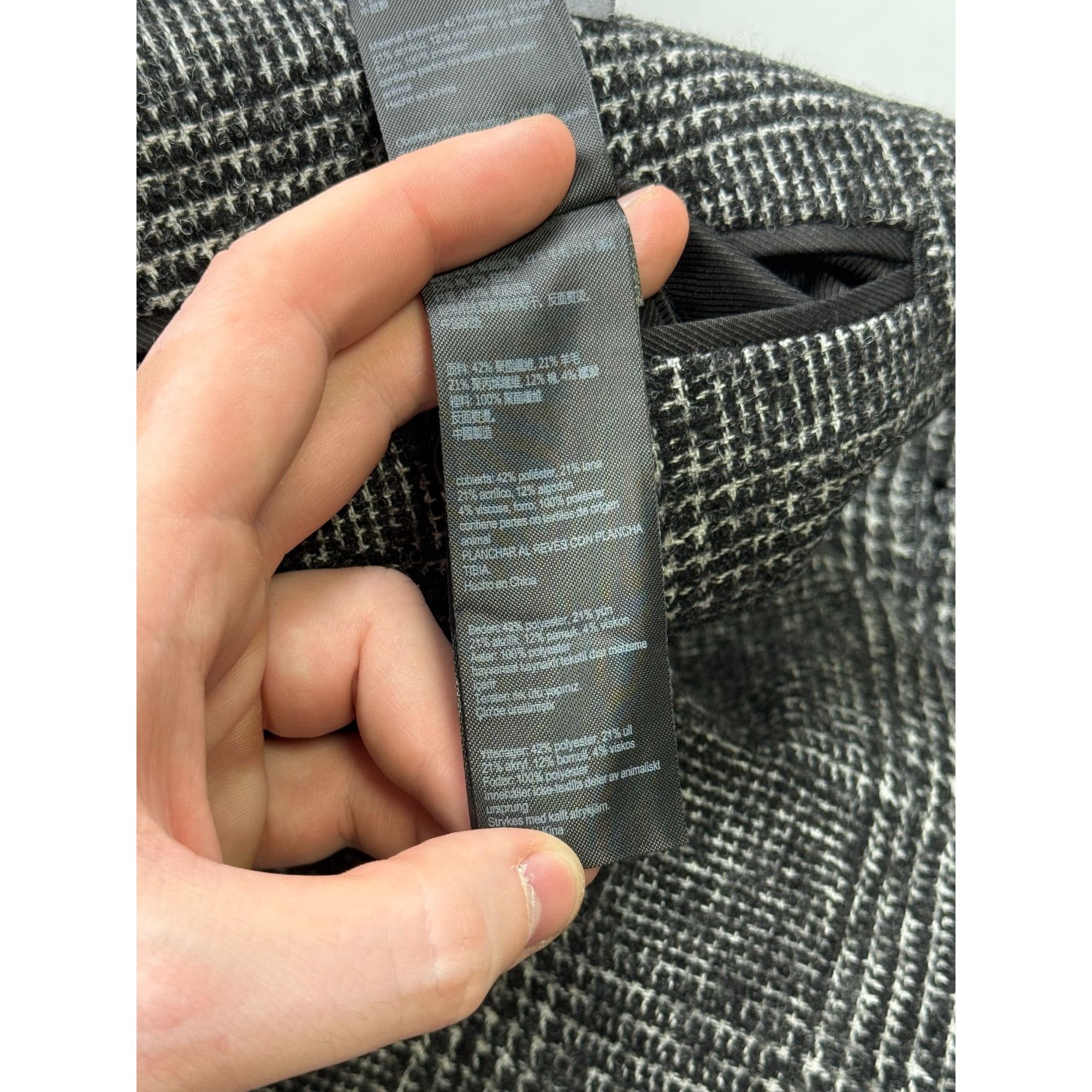 Allsaints AllSaints Soft Tweed Two Button Gray Blazer (Y1279) Size 44R - 8 Thumbnail