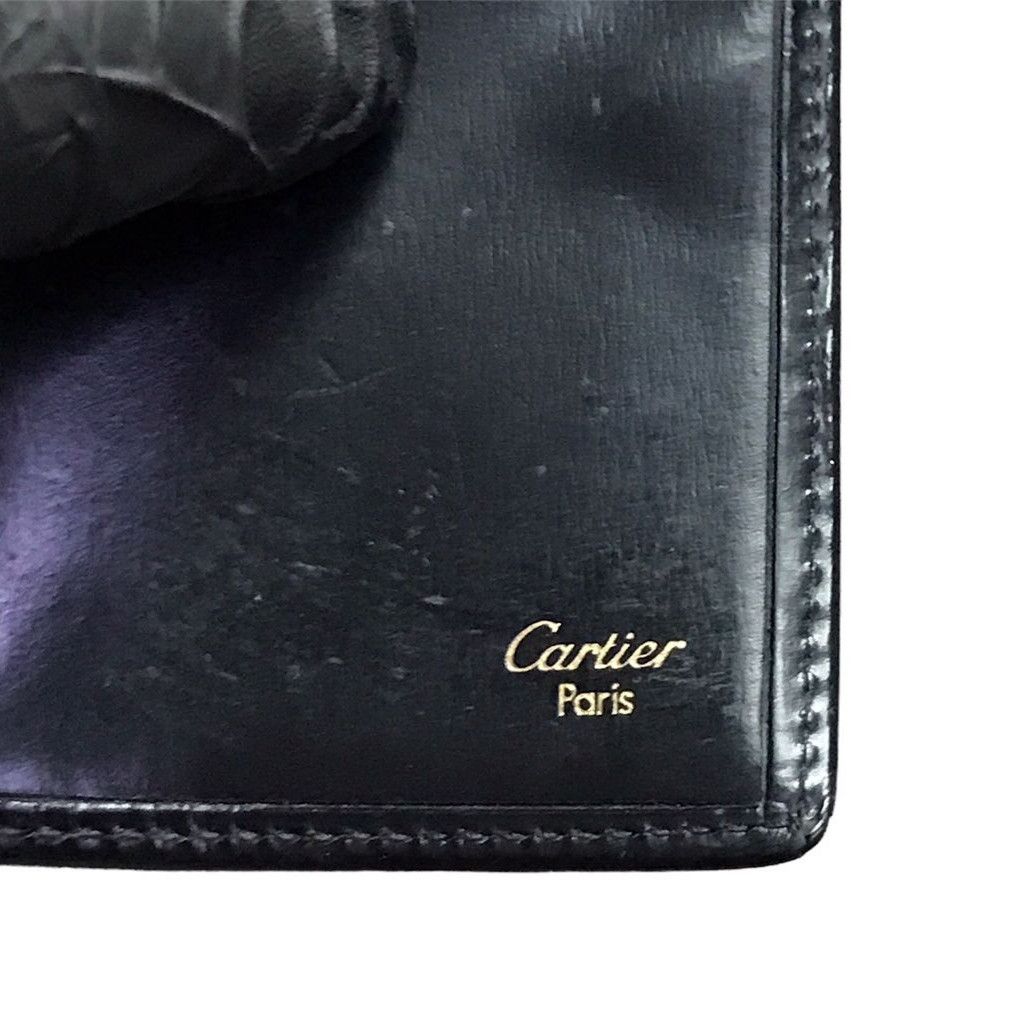 Cartier × Leather × Vintage Vintage Cartier Panthers Black Leather Wallet Size ONE SIZE - 8 Thumbnail