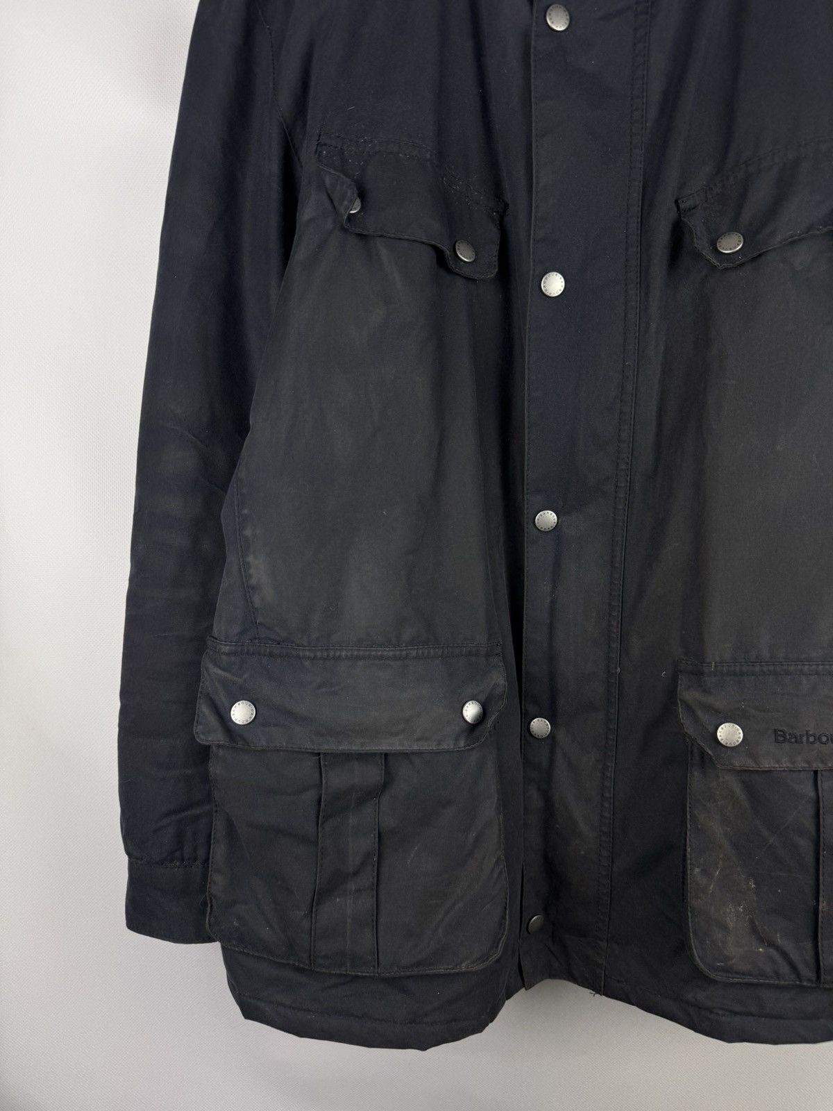Barbour Barbour International Duke Multipocket Waxed Cotton Jacket Size US XL / EU 56 / 4 - 5 Thumbnail