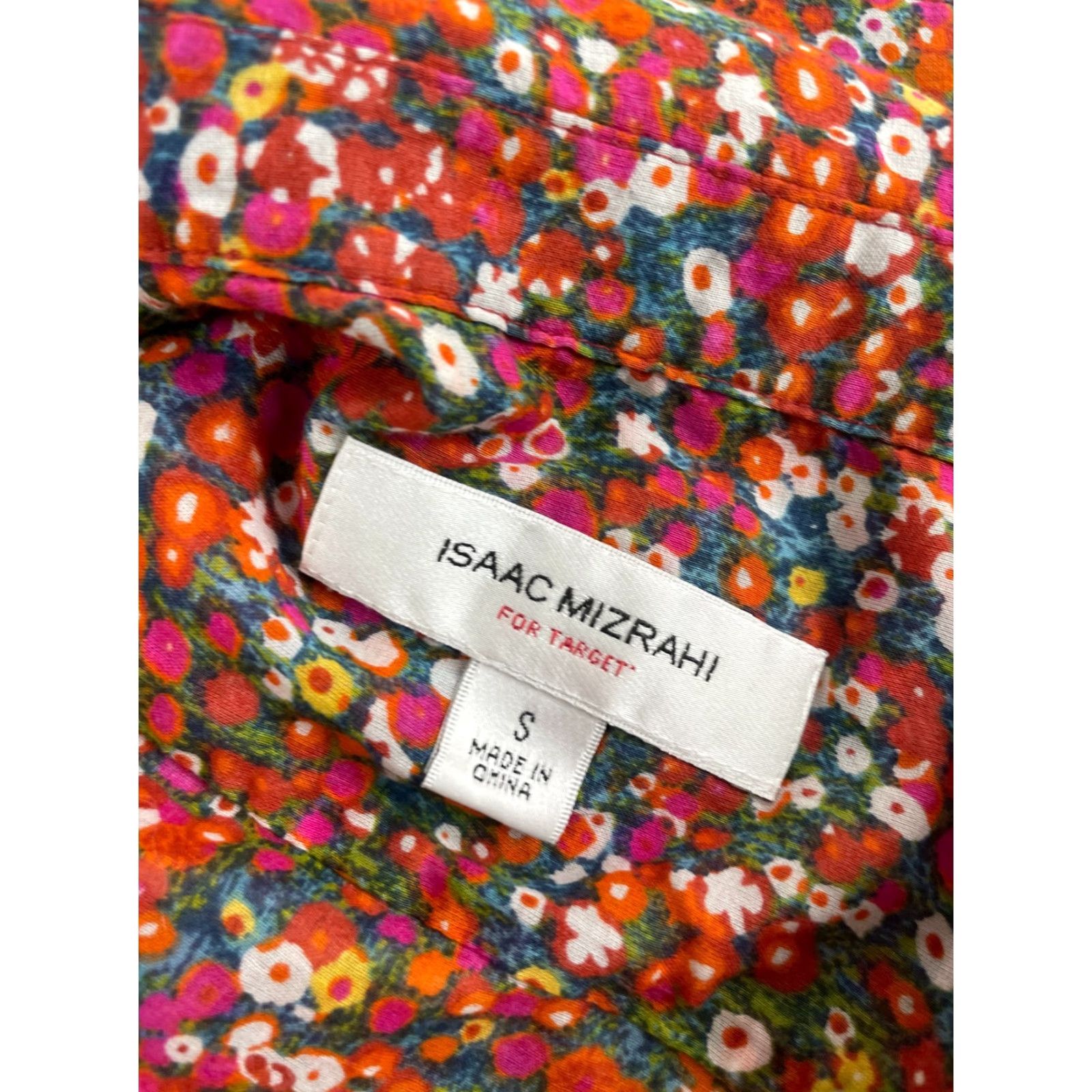 Isaac Mizrahi Isaac Mizrahi Shirt Blouse Women's Size Small Red Florals Button Up Long Sleeve Womens Size S / US 4 / IT 40 - 6 Thumbnail