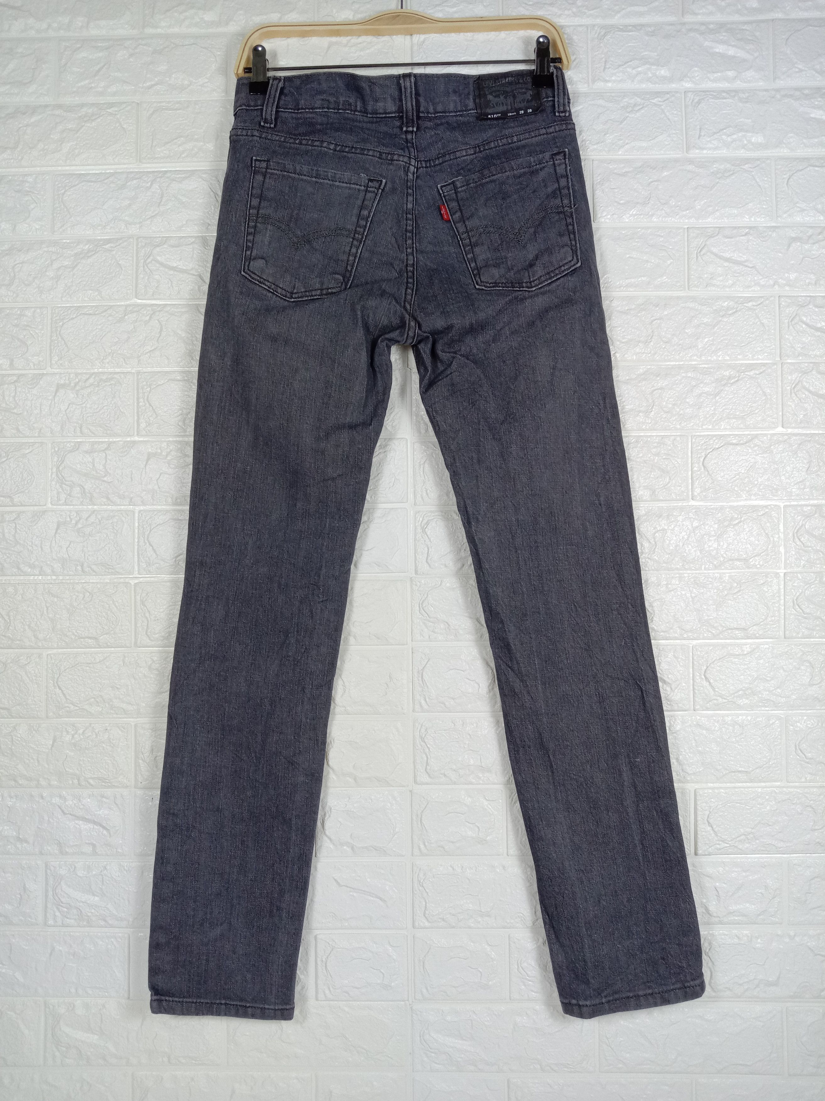 Levi's Vintage Levi's 510 Skinny Jeans Faded Black Denim Size 29" - 5 Thumbnail