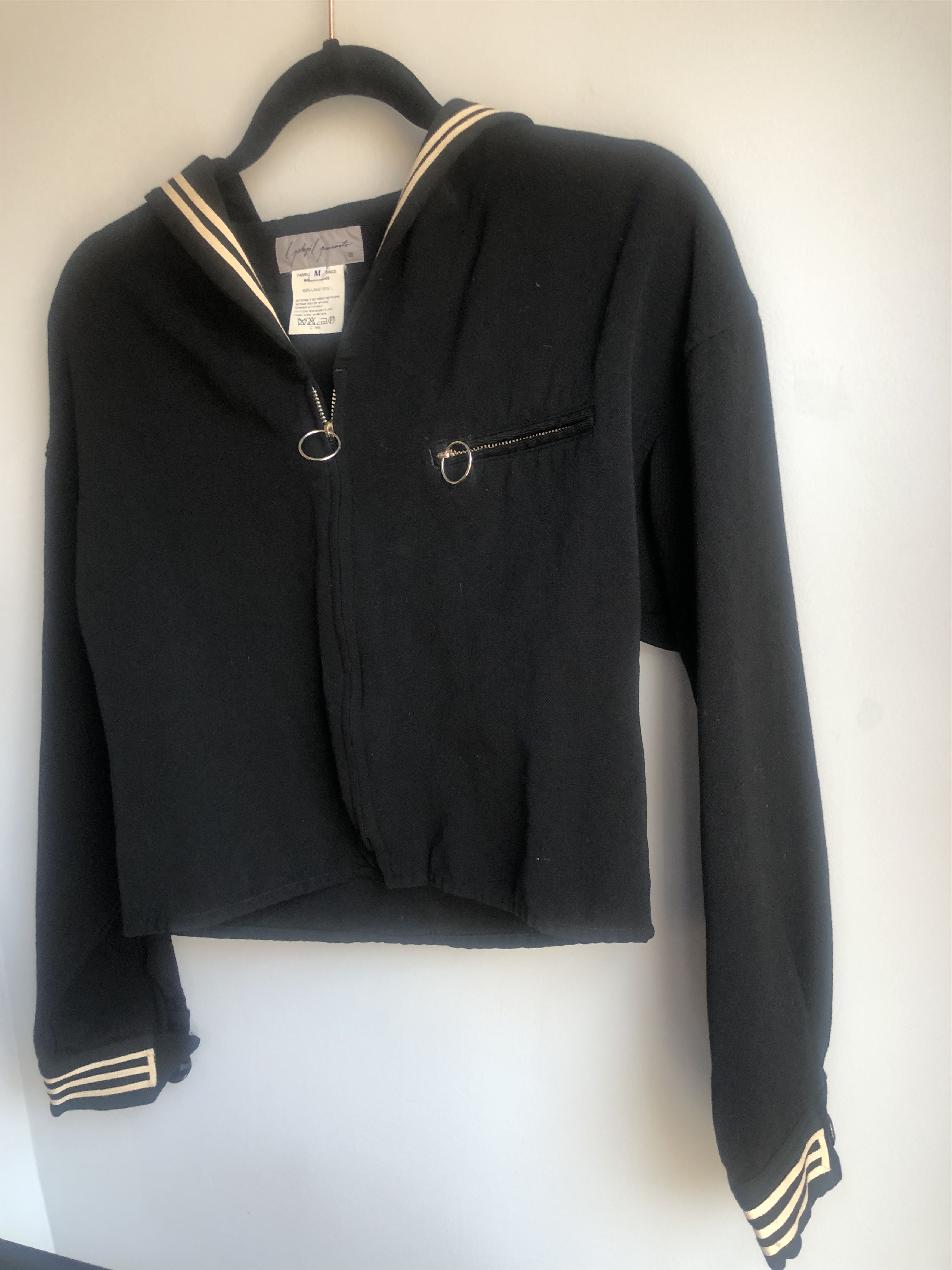 Yohji Yamamoto Vintage black nautical sailor zip top Size M / US 6-8 / IT 42-44 - 1 Thumbnail