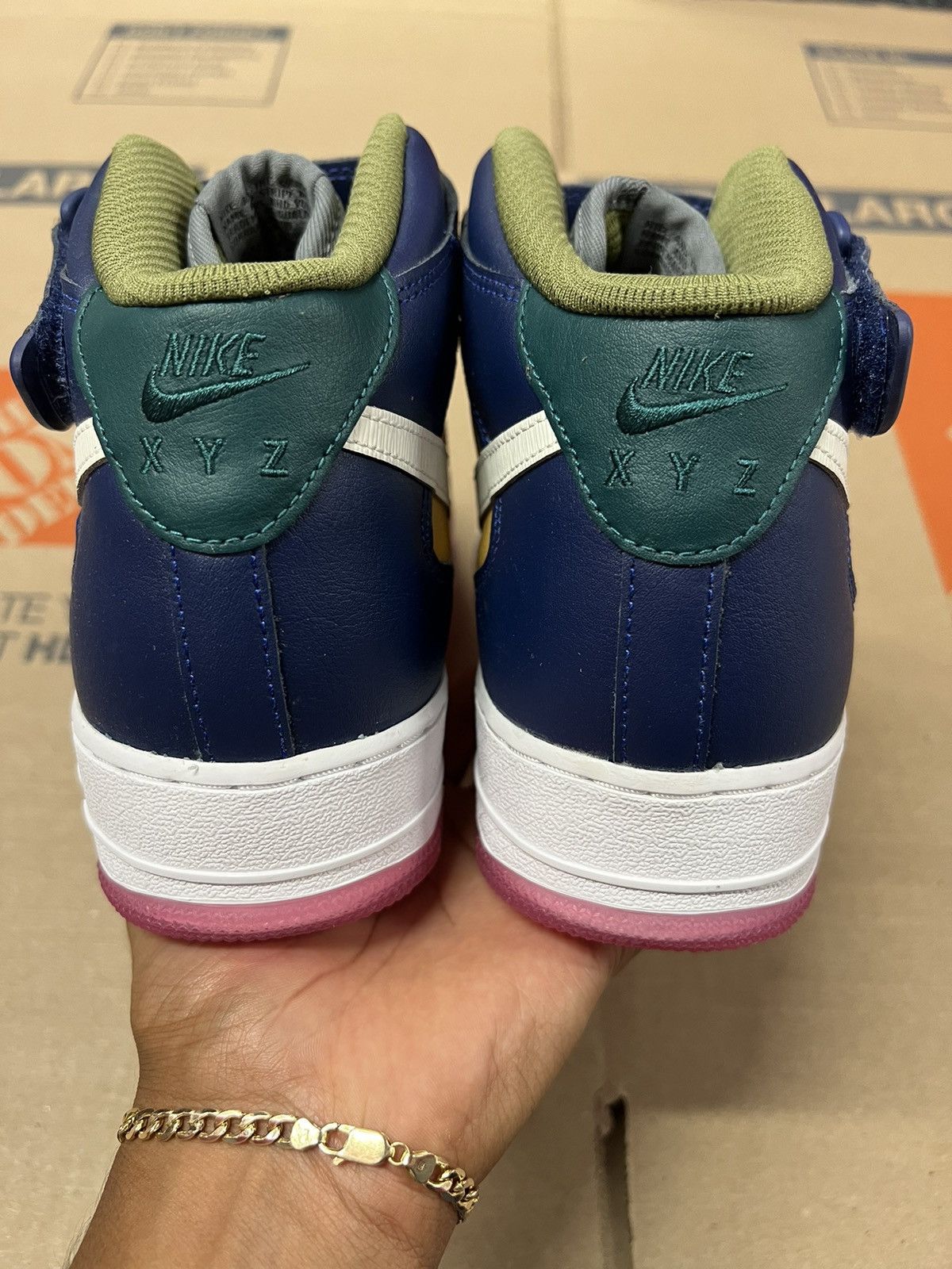 Nike Nike ID Air Force 1 Mid - Nike By You “Viotech” Size US 9 / EU 42 - 3 Thumbnail