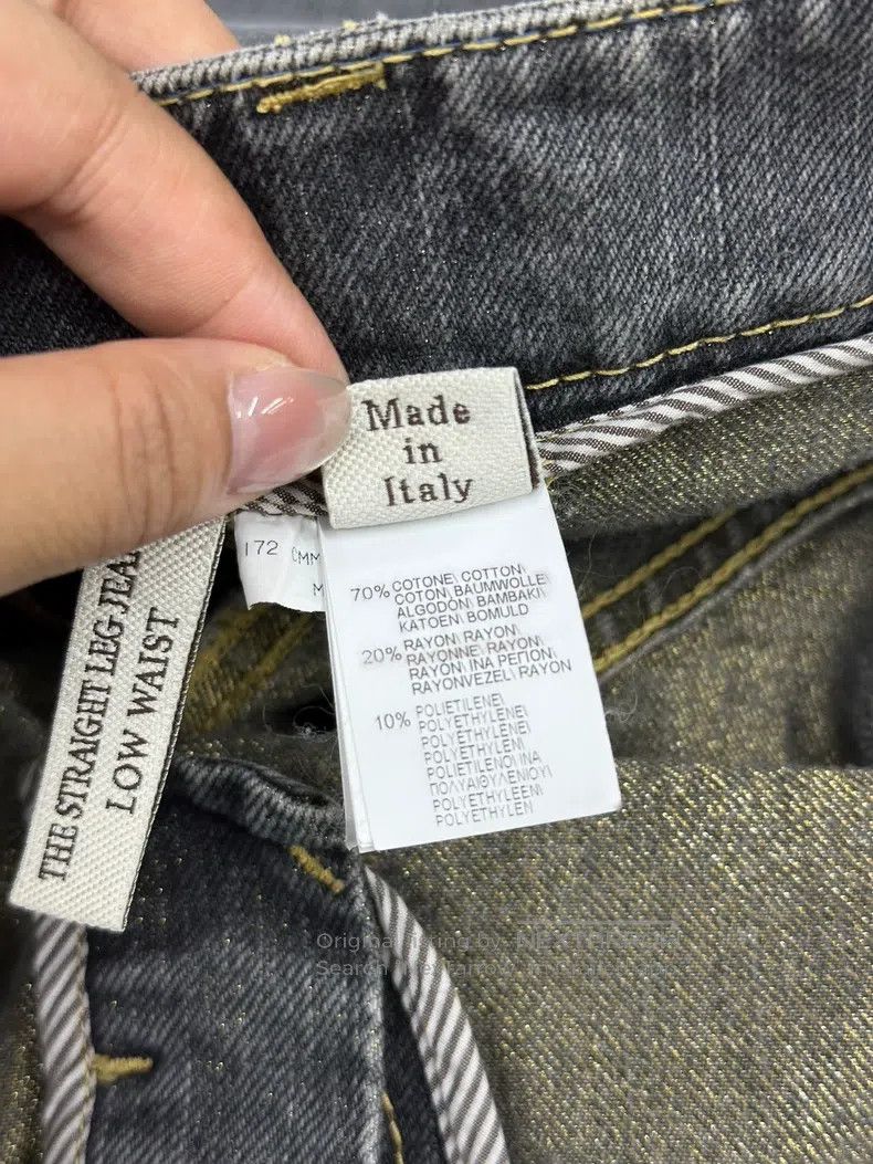 Brunello Cucinelli Brunello Cucinelli Denim Pants, Inside Gold Design Size 27" / US 4 / IT 40 - 6 Thumbnail