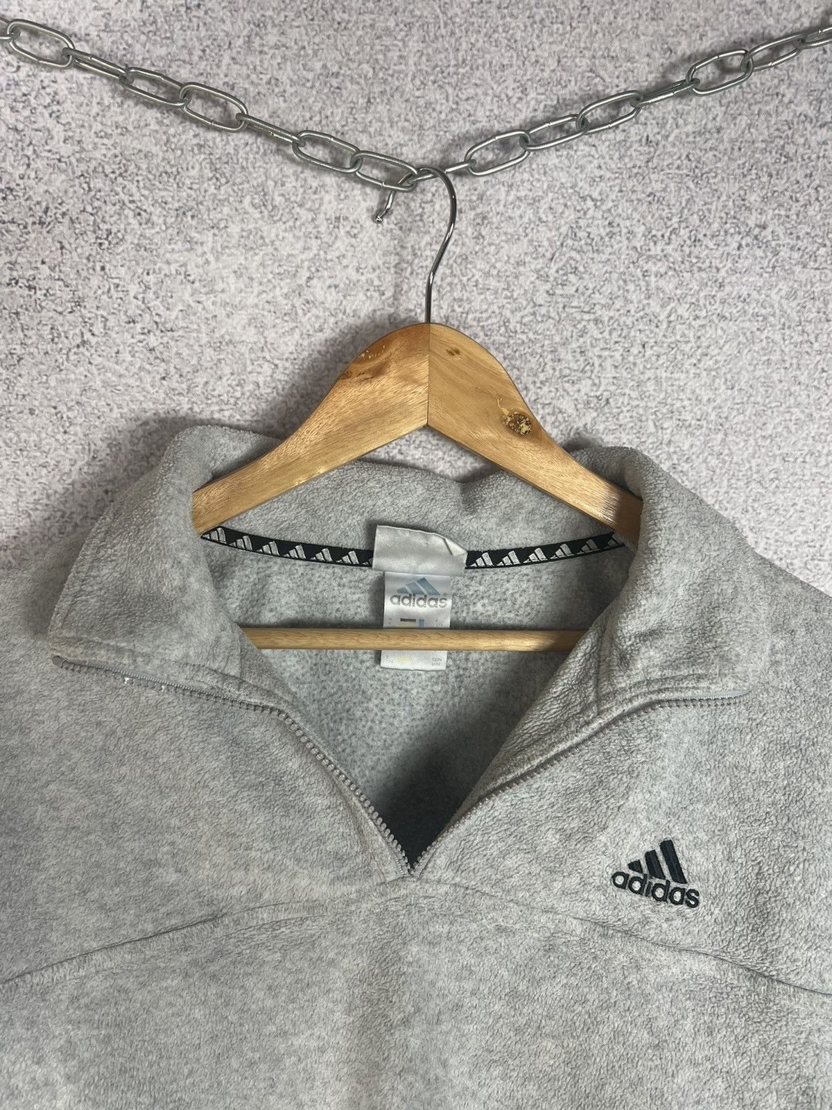 Adidas Vintage Adidas 1/3 Zip Fleece Sweater Oversized Size US M / EU 48-50 / 2 - 4 Thumbnail