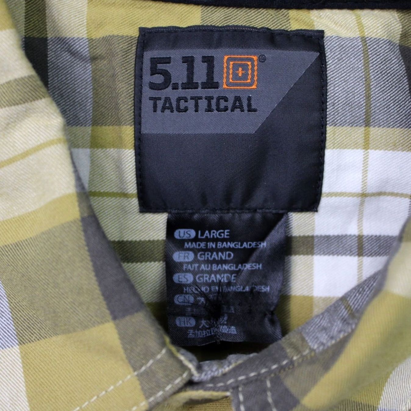 Vintage 5.11 Tactical Shirt Mens Large Yellow Plaid RAPIDraw Placket Long Sleeve Snap Shirt Size US L / EU 52-54 / 3 - 7 Thumbnail