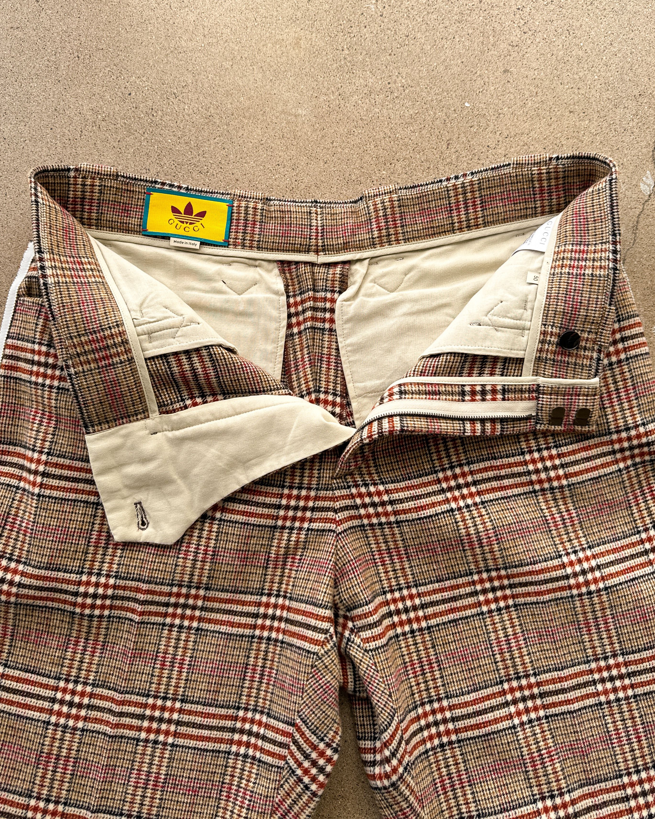 Adidas × Gucci Gucci x Adidas Check Plaid Wool Horsebit Trouser Size 50 Size US 34 / EU 50 - 8 Thumbnail