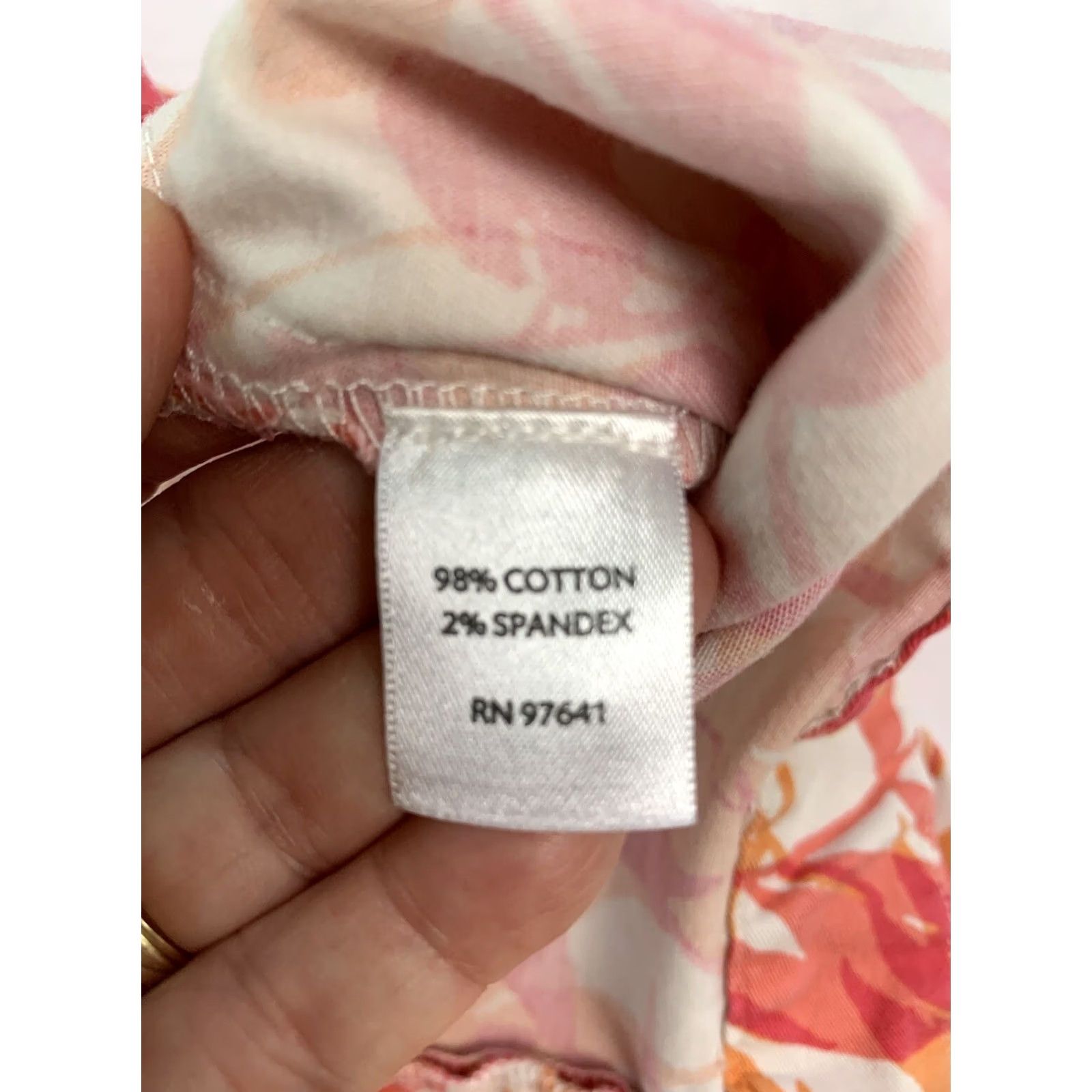 J. Jill VINTAGE J. Jill Pants Womens 14 Tall Pink Stretch Leaf Print Boho Career Resort Vacation Size 36" / US 14 / IT 50 - 4 Thumbnail