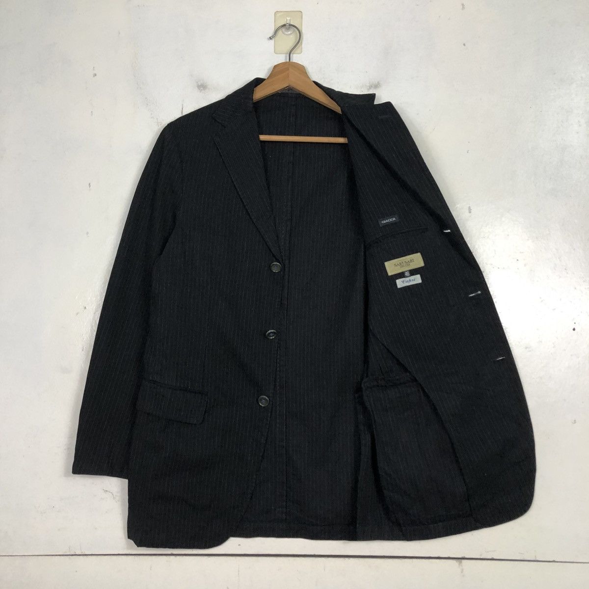 Issey Miyake 💥VINTAGE HICKORY CHORE JACKET SABI SABI STRIPED Size 46R - 13 Thumbnail