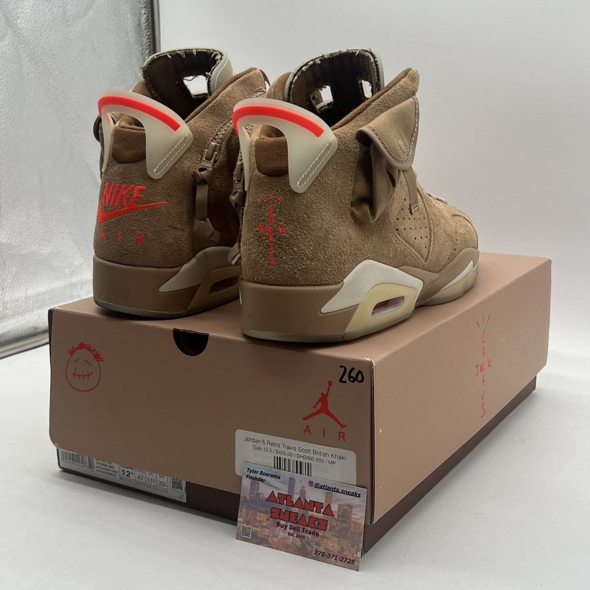 Jordan Brand Travis Scott x air Jordan 6 British khaki Size US 12.5 / EU 45-46 - 5 Thumbnail