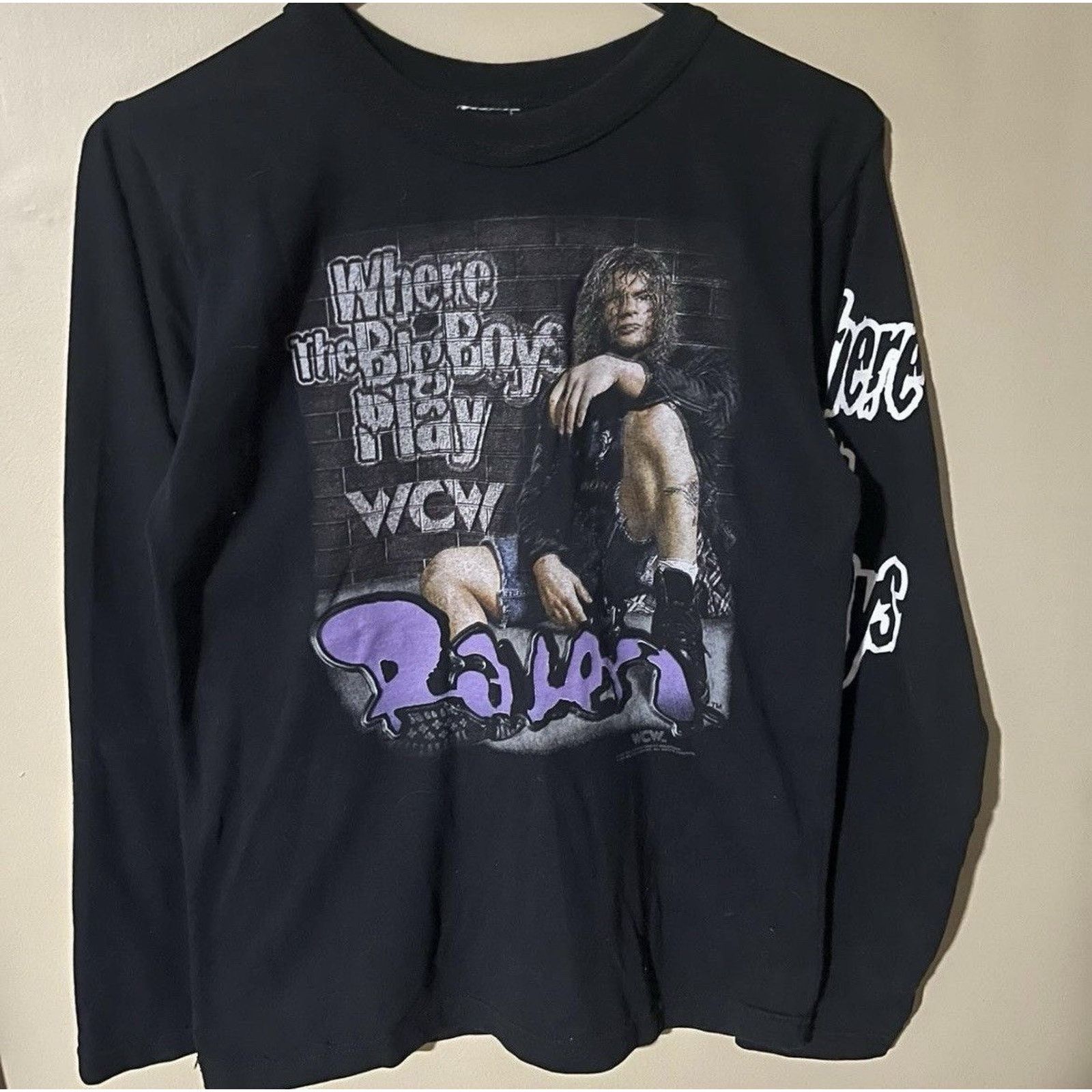 WCW/nWo 1998 Wcw Raven Wresling grail Long Sleeve Shirt Mens Small Size US S / EU 44-46 / 1 - 1 Thumbnail