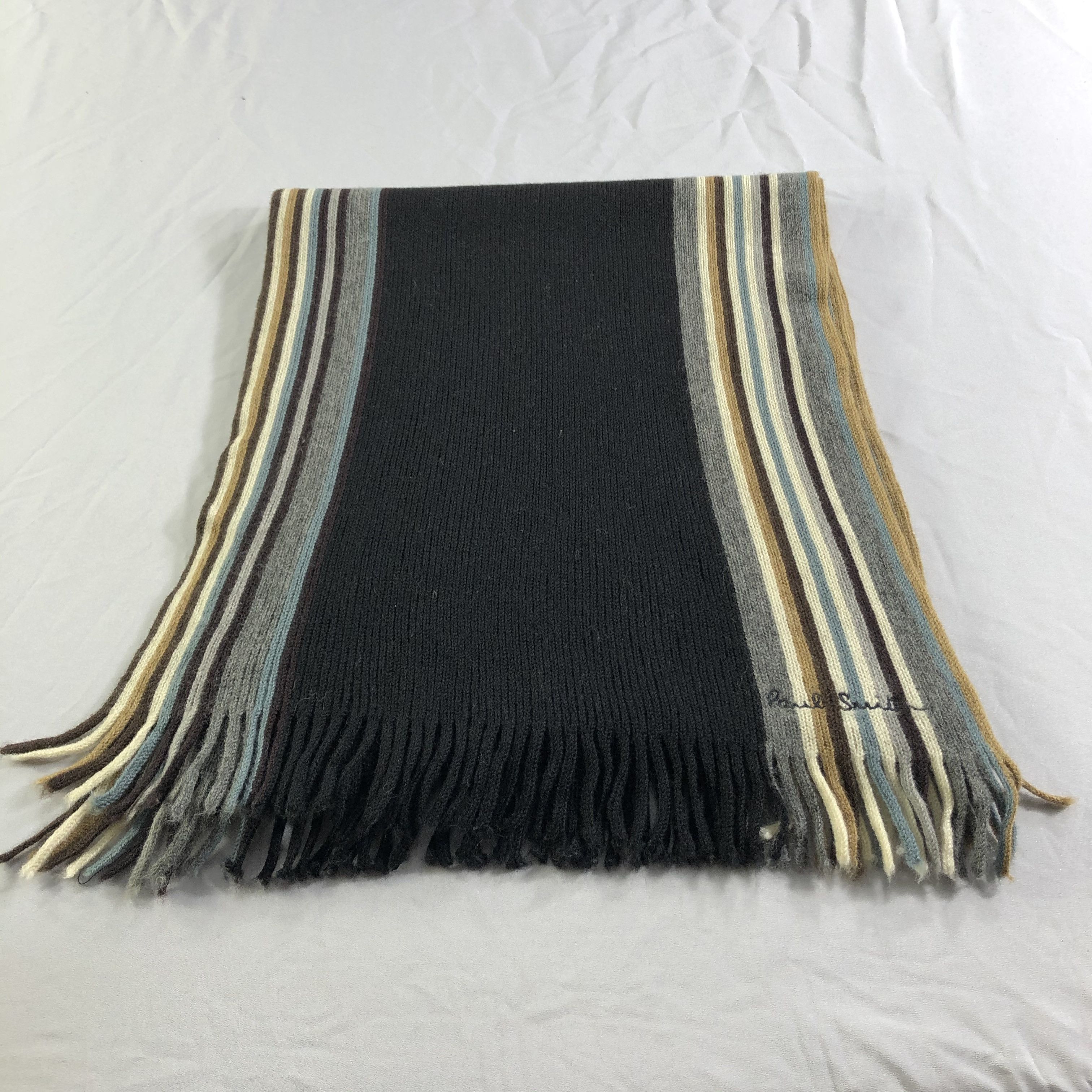 Paul Smith Paul Smith Stripe Knit Wool Scarf Muffler Neckwear V2323 Size ONE SIZE - 2 Thumbnail