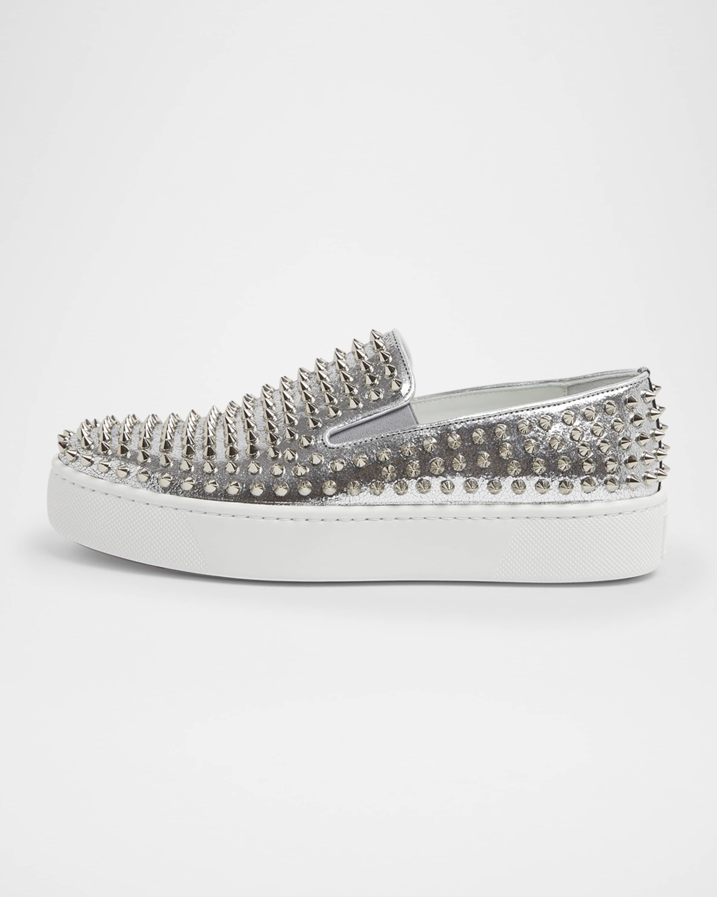 Christian Louboutin spikeboat silver sneakers Size US 9 / EU 42 - 1 Thumbnail
