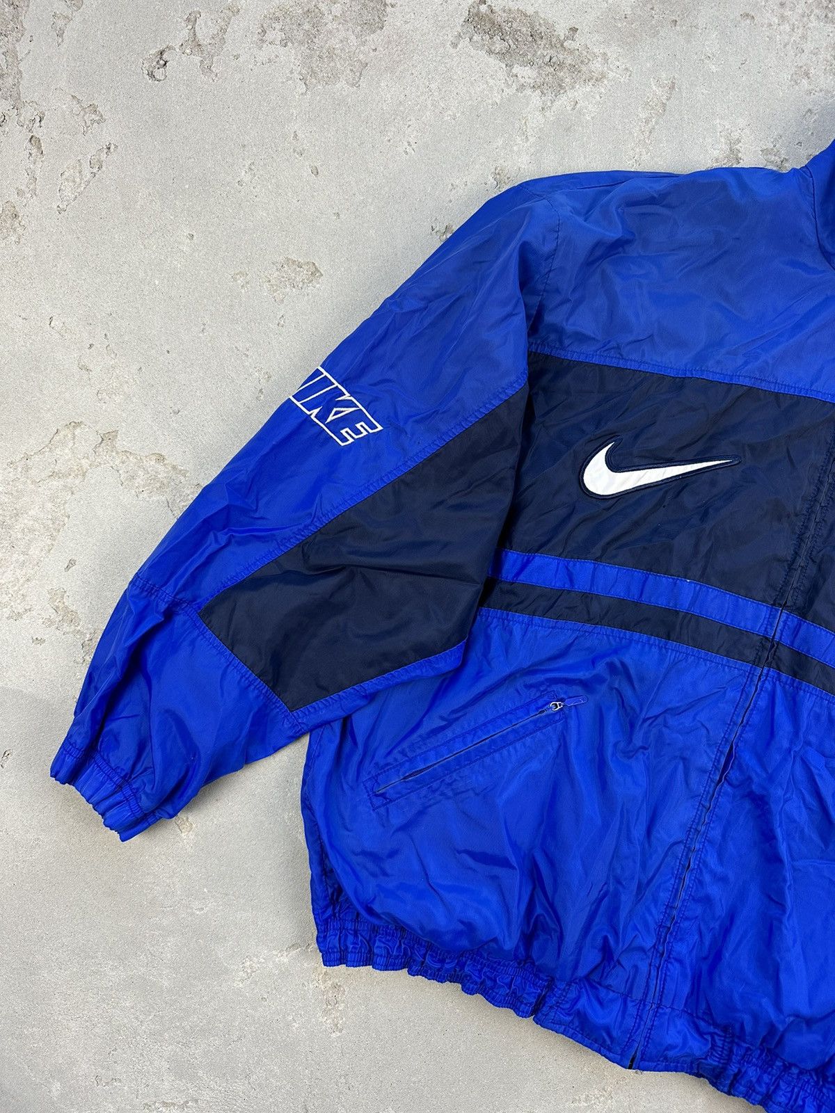 Nike Nike Vintage Big Logo Tracksuit Jacket Drill Y2K Swoosh Size US L / EU 52-54 / 3 - 3 Thumbnail