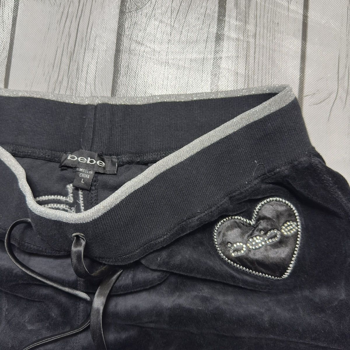 Bebe × Vintage Vintage Bebe velour sweatsuit Size L / US 10 / IT 46 - 6 Thumbnail