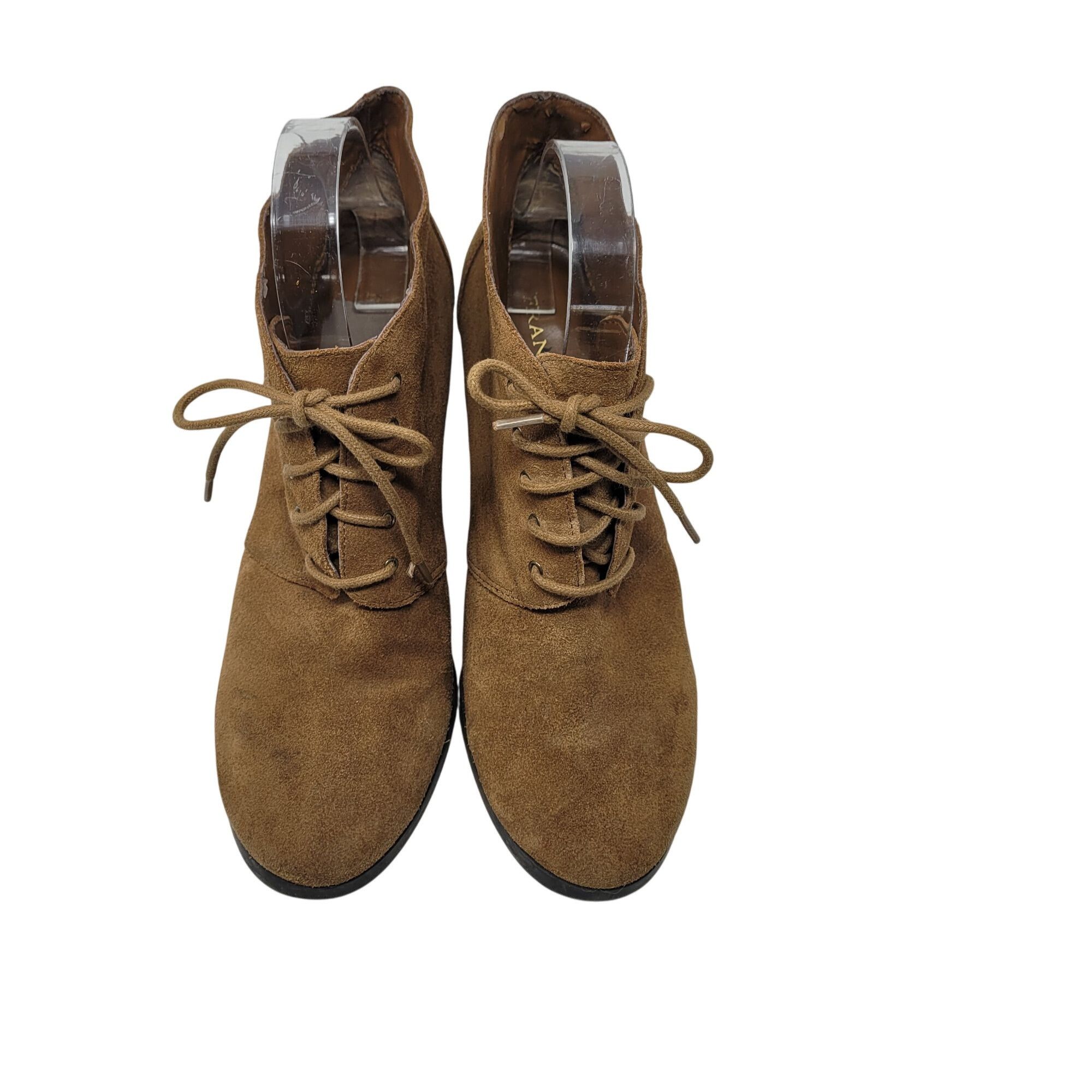 Franco Sarto Franco Sarto Womens Wenda Ankle Boots 8.5 Leather Upper Brow Size US 8.5 / IT 38.5 - 2 Thumbnail