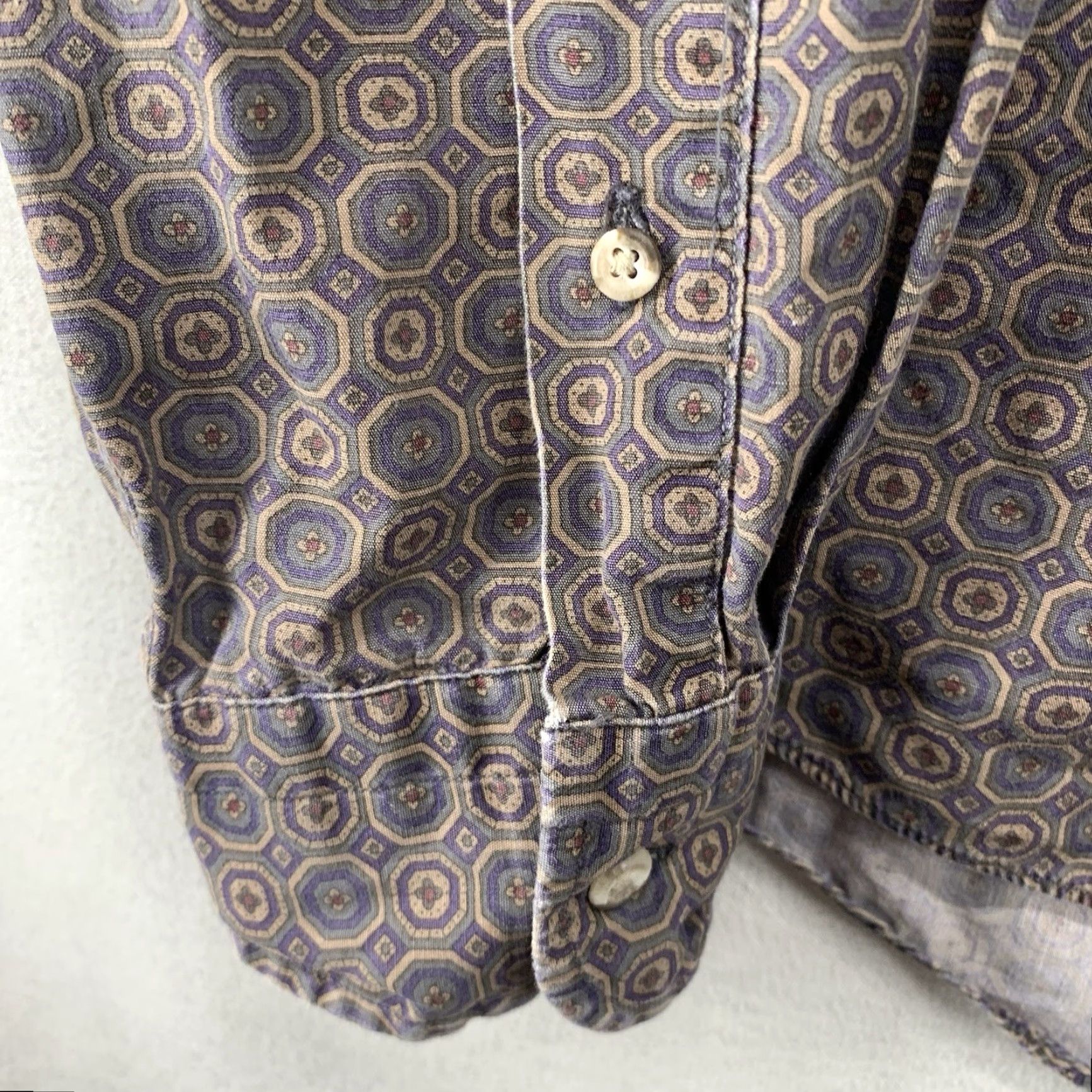 Vintage VINTAGE Cotton Brothers Men's Button-Up Shirt Long Sleeve Casual Western 80s 90s Earth Tones Size US L / EU 52-54 / 3 - 4 Thumbnail