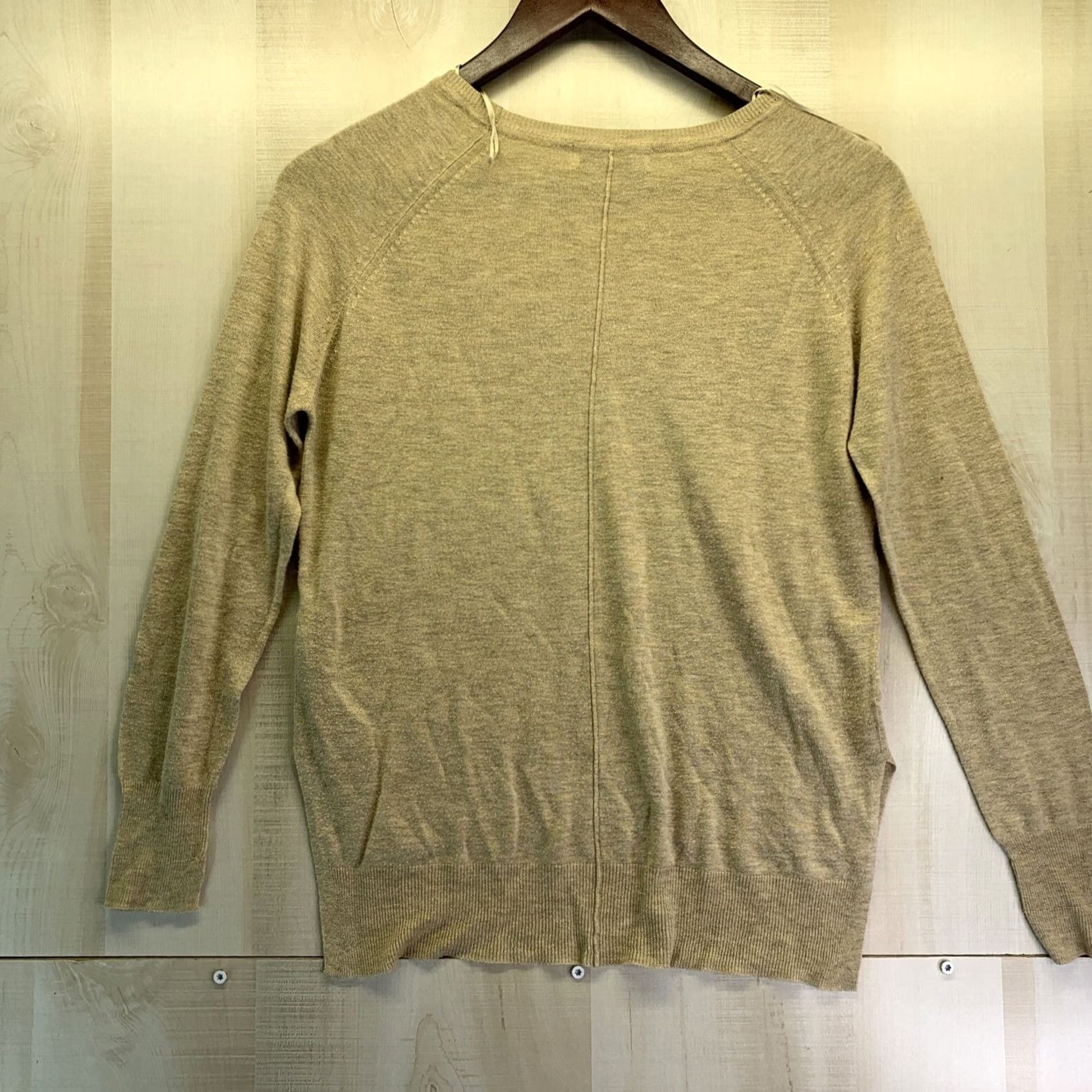 Zara Zara Sweater Women’s S Beige Knit Long Sleeve Crop Round Neck Pullover Size S / US 4 / IT 40 - 7 Thumbnail