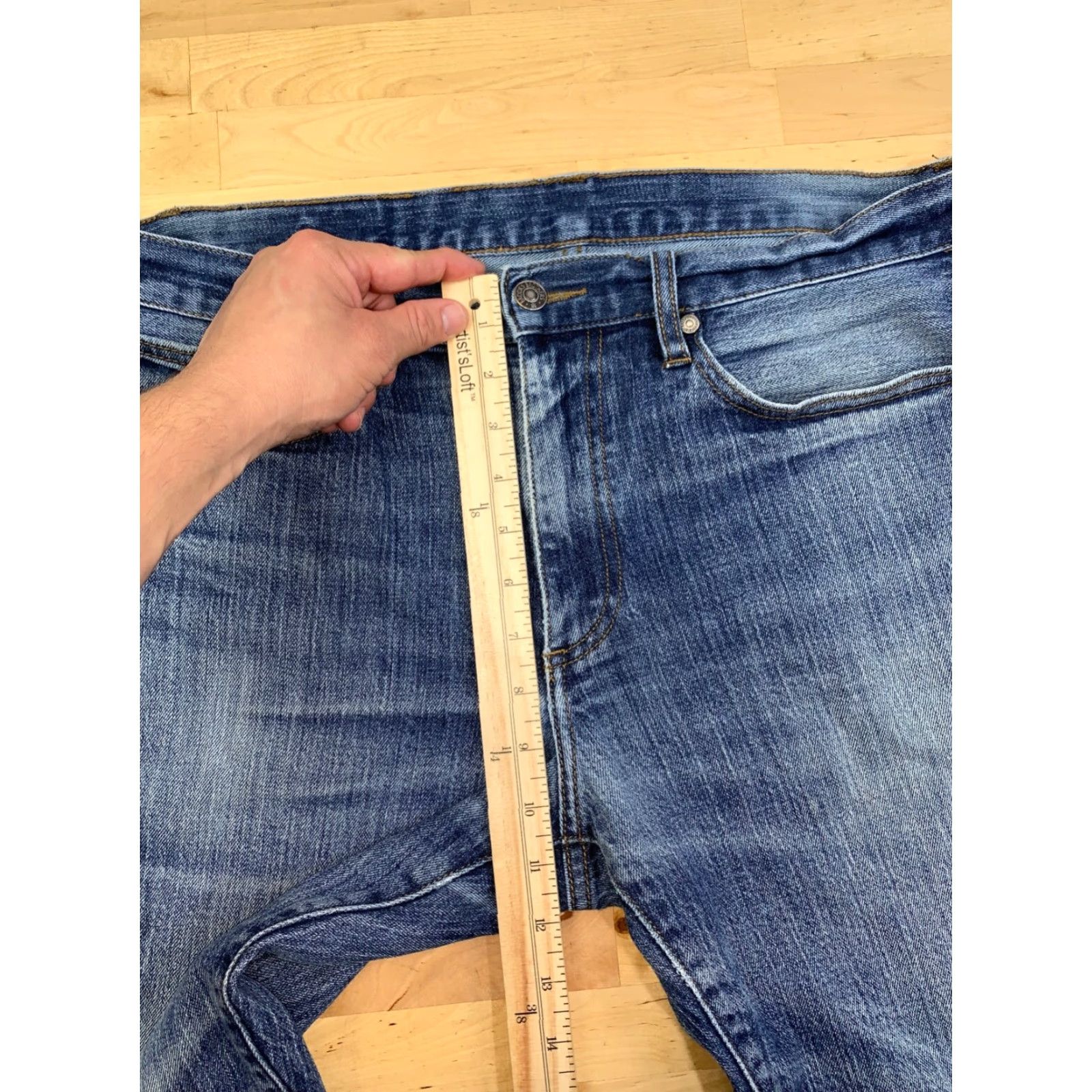 Brooks Brothers Brooks Brothers Jeans Mens 35x30 Blue Denim Straight Fit Casual 10826 Size US 35 - 7 Thumbnail