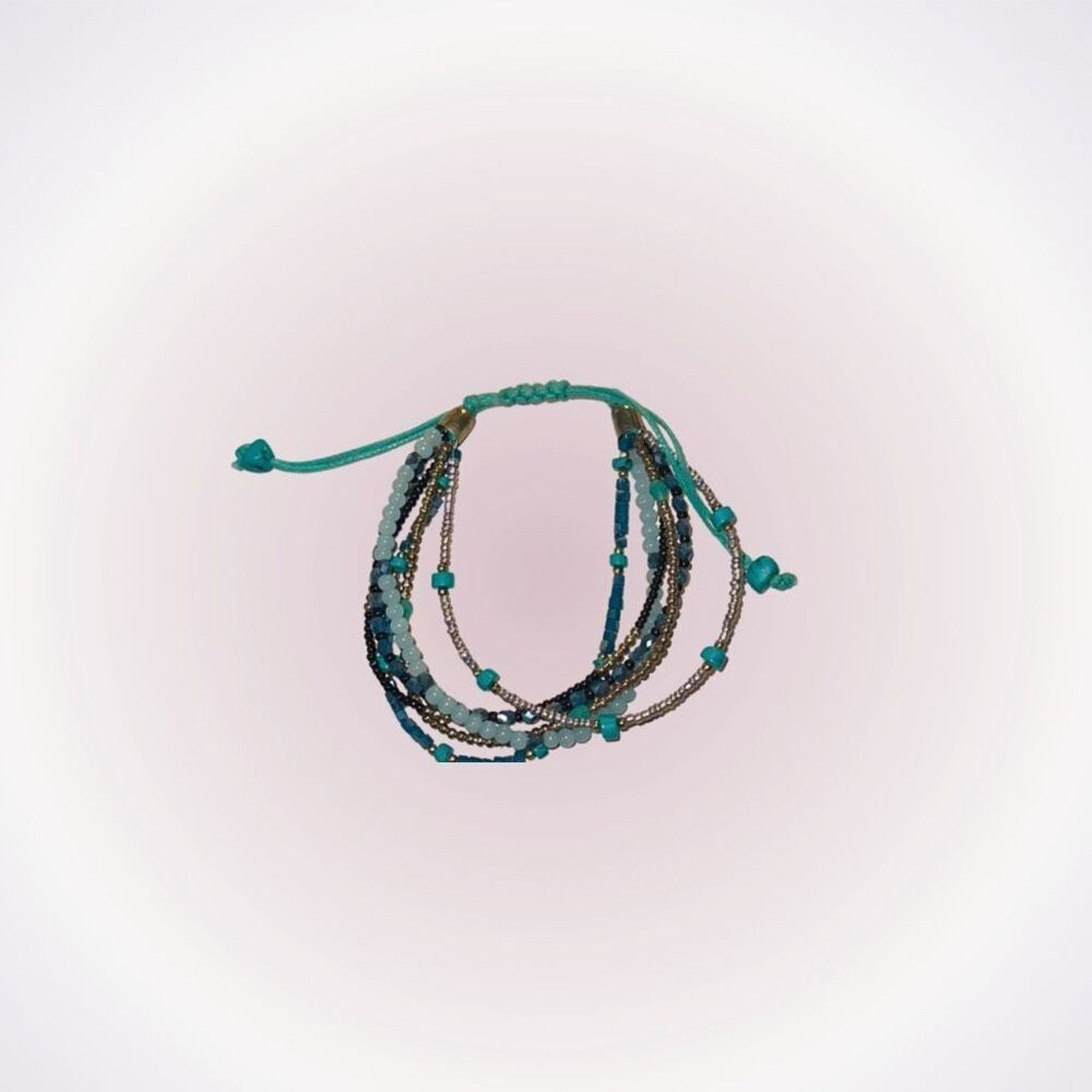 Other Adjustable Blue Beaded Bracelet | Sz OS Size ONE SIZE - 1 Thumbnail