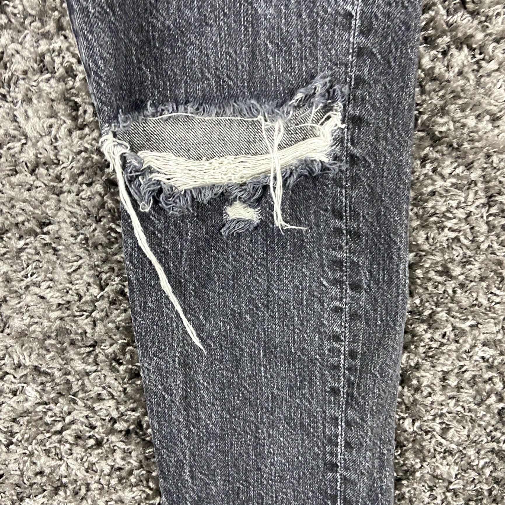 Madewell VINTAGE Madewell The Perfect Vintage Jeans Distressed Black Women’s 23 Skinny Jeans Women 23 Black Size 40" / US 18 - 3 Thumbnail