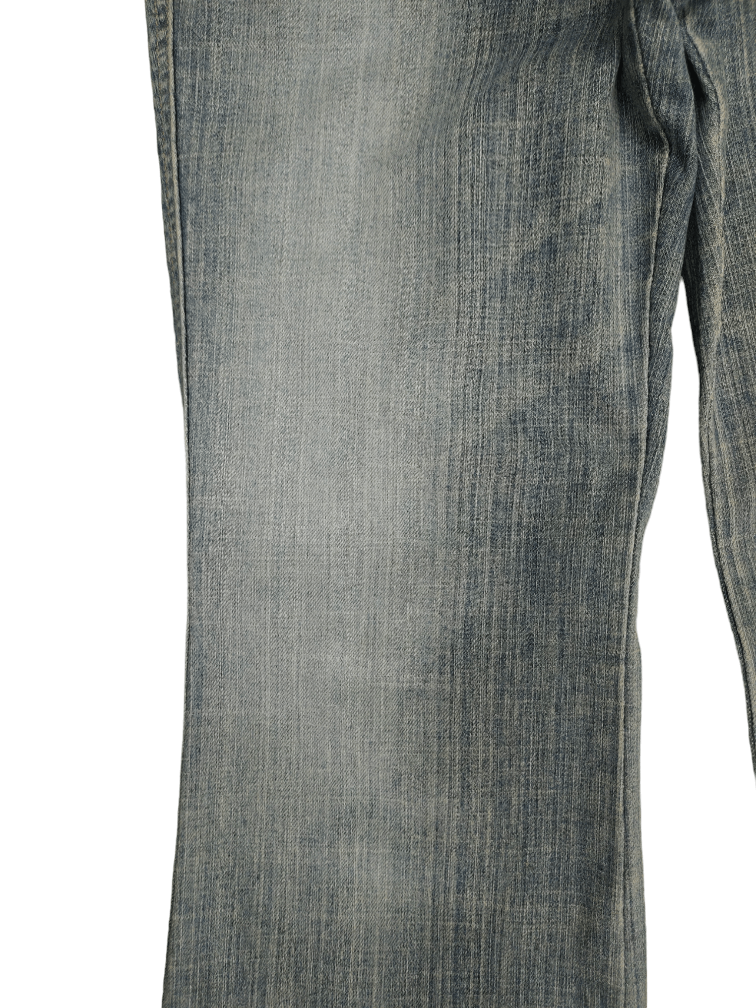 Le Grande Bleu (L.G.B.) Flare Jeans Et Boite Distress Faded Boot Cut Y2k Mudmax Size US 28 / EU 44 - 7 Thumbnail