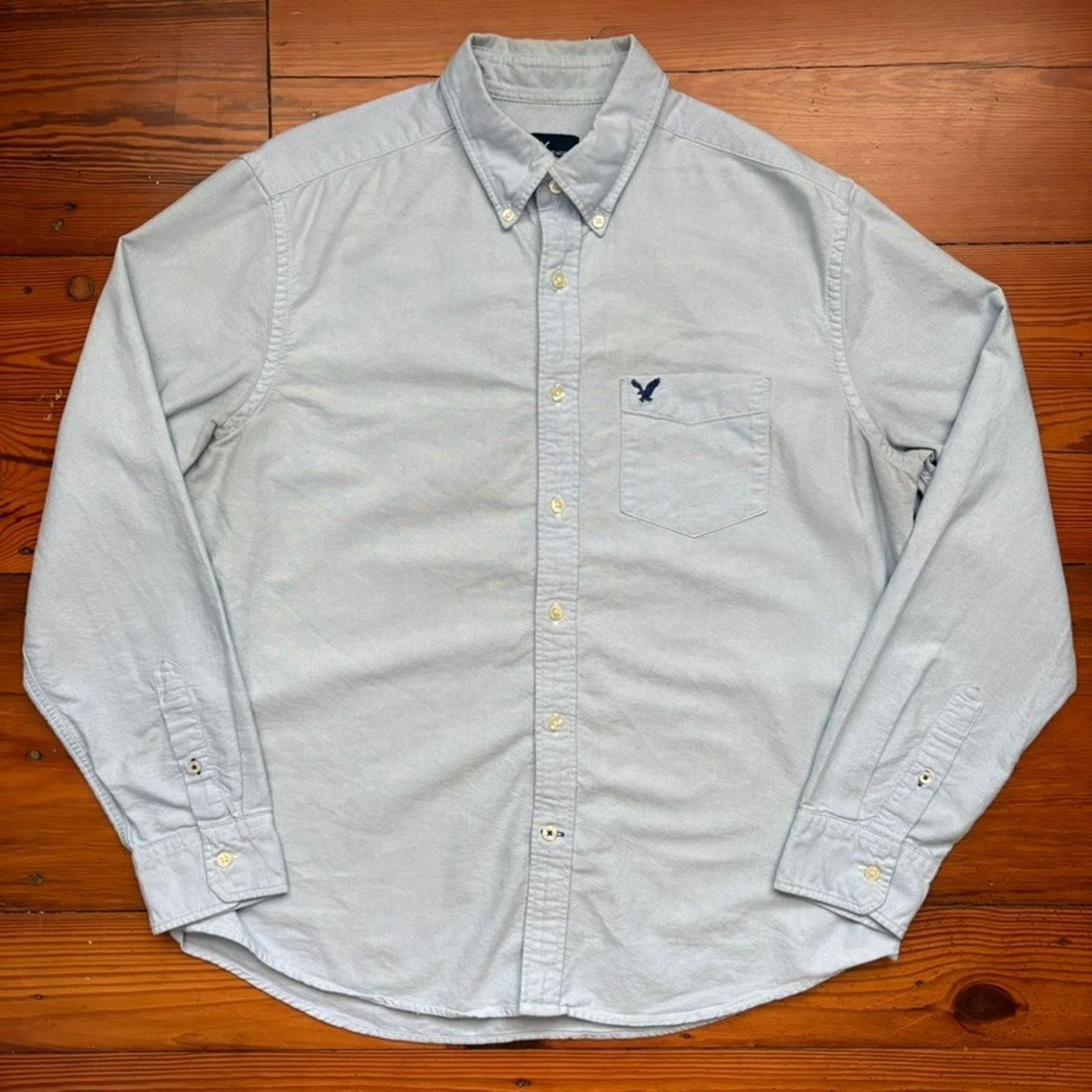 American Eagle Outfitters American Eagle Oxford Button Up Shirt Men's Size L Y2K Size US L / EU 52-54 / 3 - 2 Thumbnail