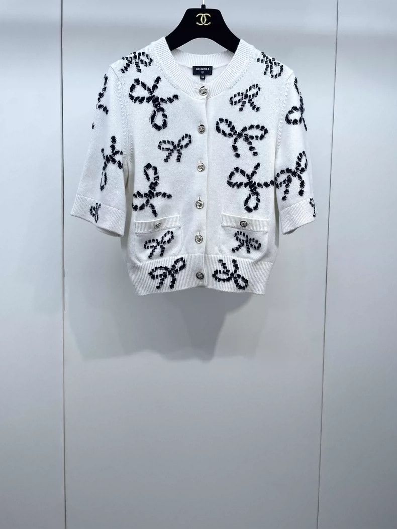 Chanel Chanel 24P bow short-sleeved knit Size XXS / US 00 / IT 34 - 1 Thumbnail