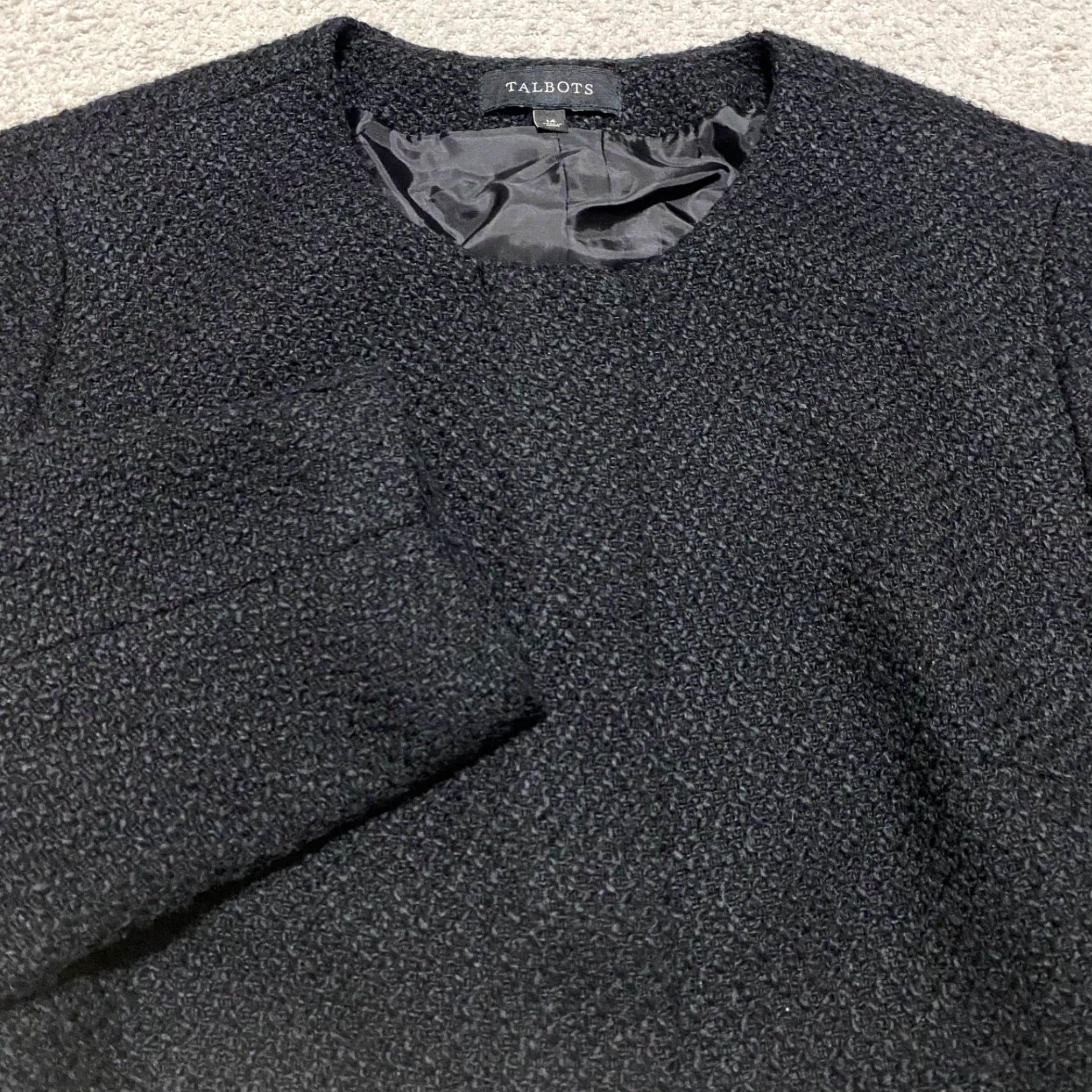 Talbots Talbots Blazer Ladies 14 Black Full Zip Lined Pockets Short Jacket Vintage No Size XL / US 12-14 / IT 48-50 - 5 Thumbnail