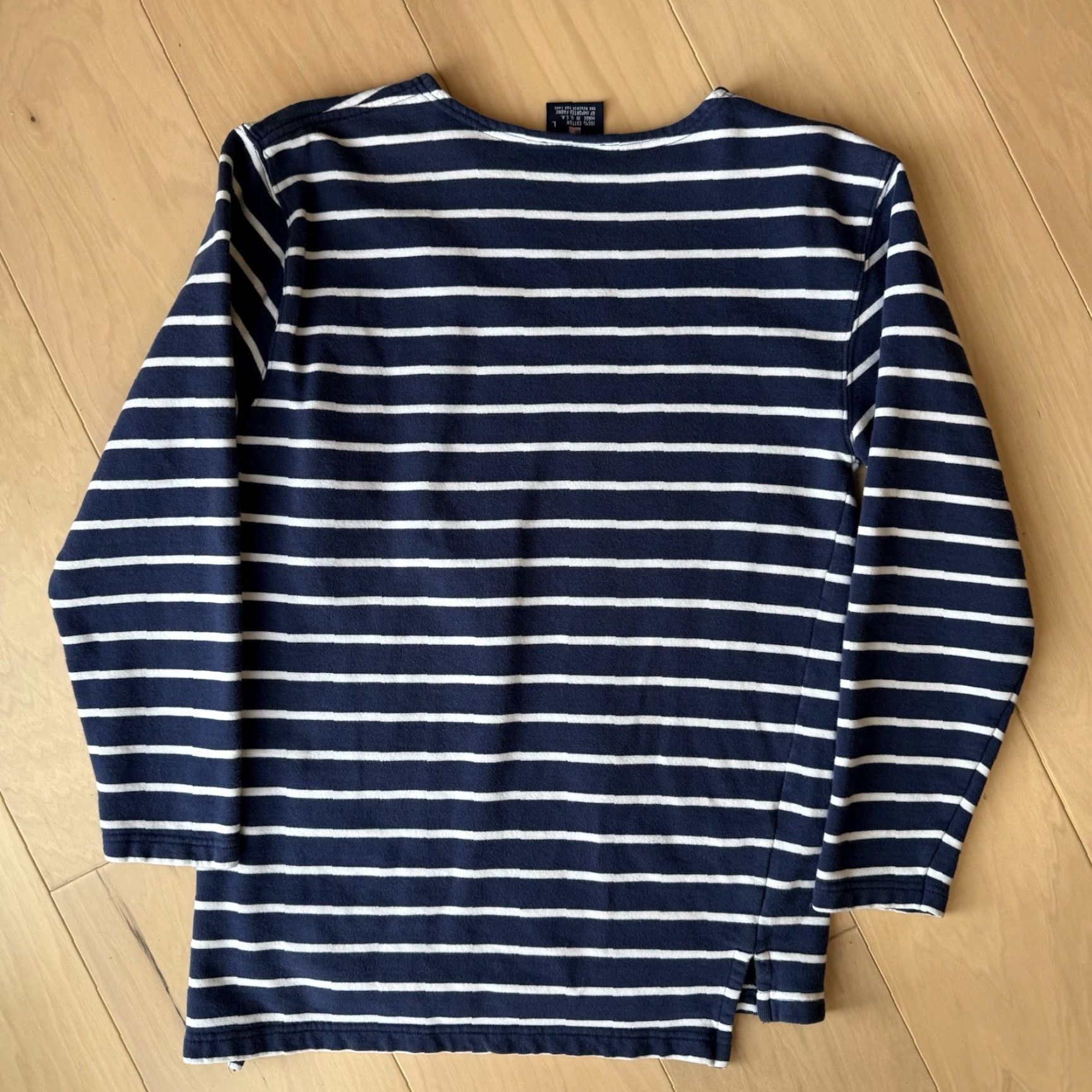 Vintage VINTAGE Polo Sport Shirt Women's Large Navy Striped Long Sleeve Made in USA Size L / US 10 / IT 46 - 7 Thumbnail