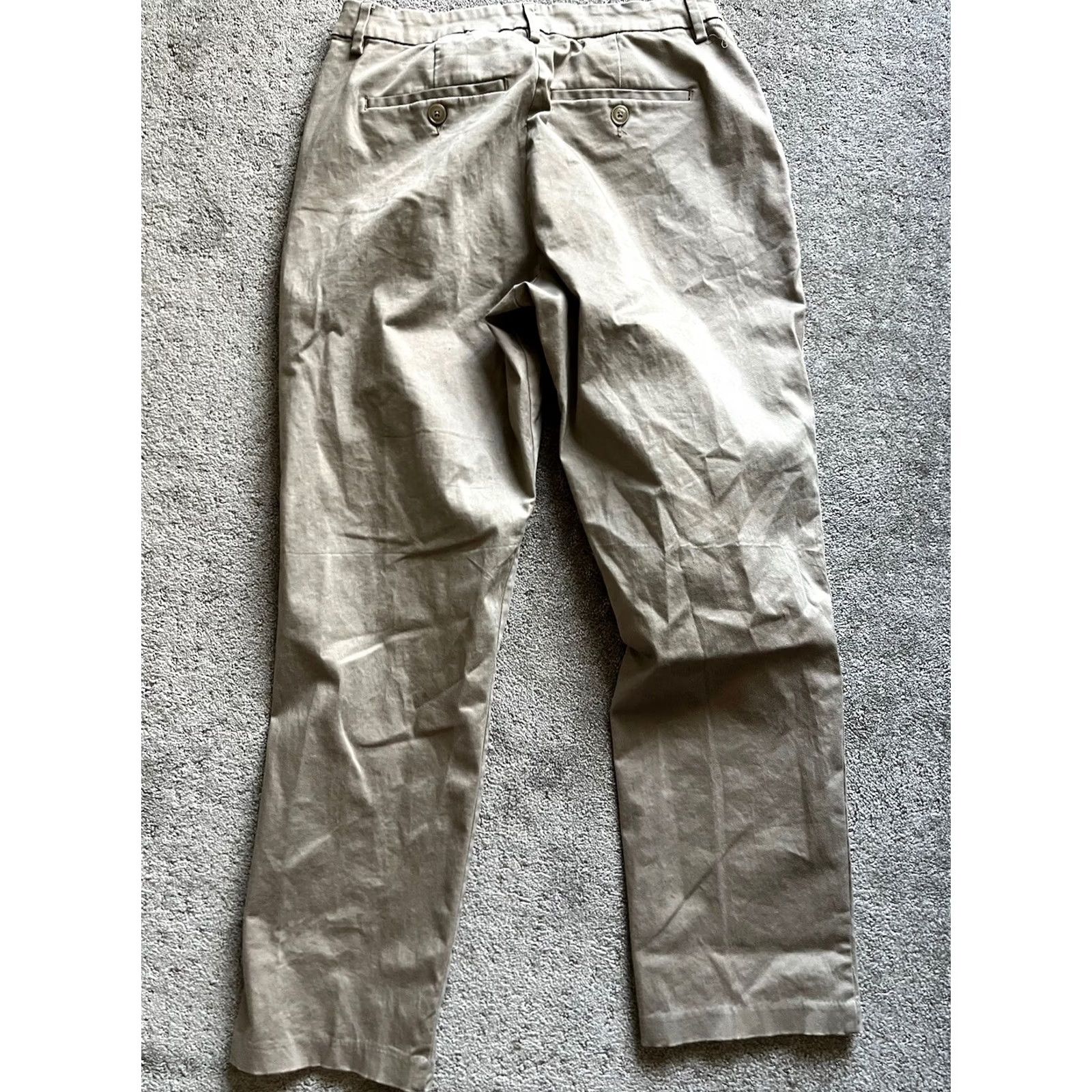 Lee Lee Modern Series 16 Plus Beige Cotton Blend Casual Pants Inseam 30 in. Womens Chino 90s Style Mens? Ladies? Size 38" / US 16 / IT 52 - 3 Thumbnail