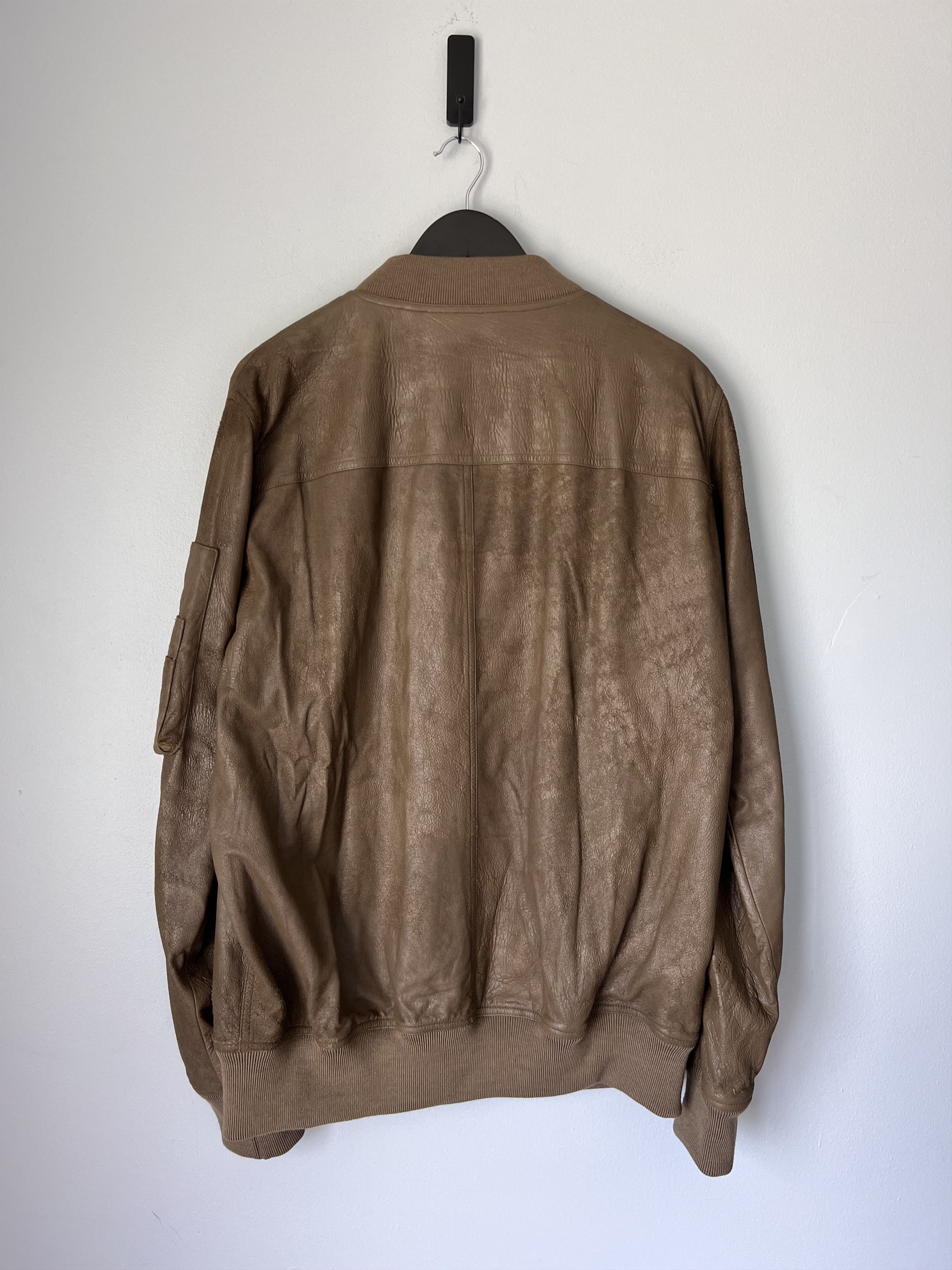Rick Owens Rick Owens Classic Leather Flight Jacket in Bean Brown Size US L / EU 52-54 / 3 - 6 Thumbnail