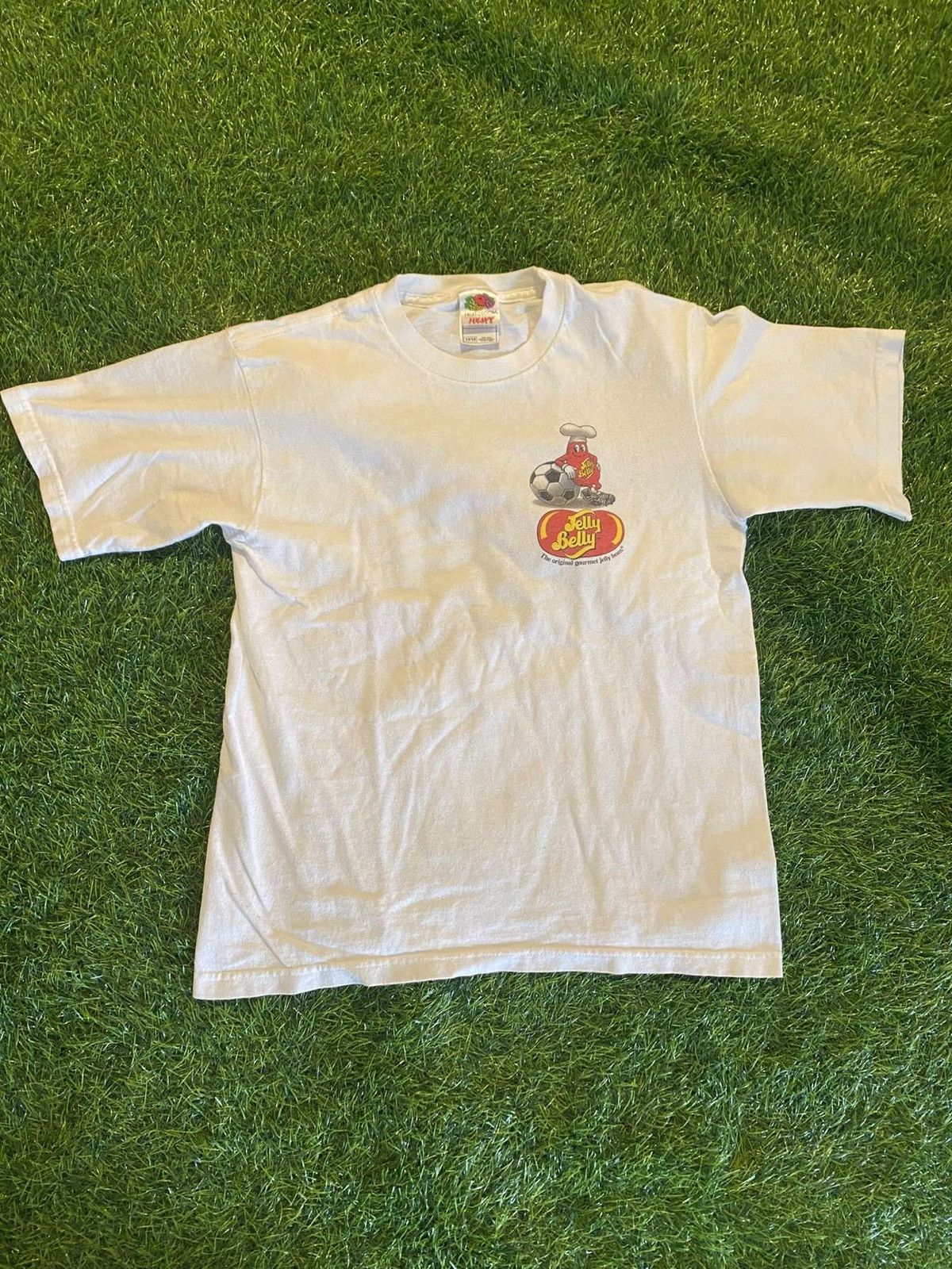 Vintage Vintage Jelly Belly Soccer Tee Shirt Size 14-16 Youth Size US XXS / EU 40 - 1 Thumbnail