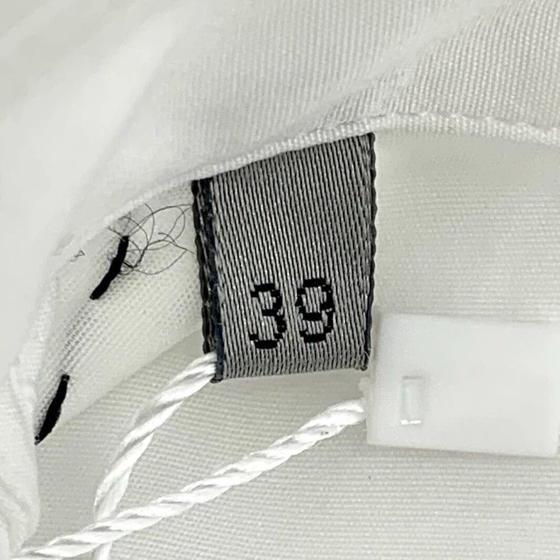 Dior Dior Size 39 White stitching cotton lapel long-sleeved shi Size US XXS / EU 40 - 7 Thumbnail
