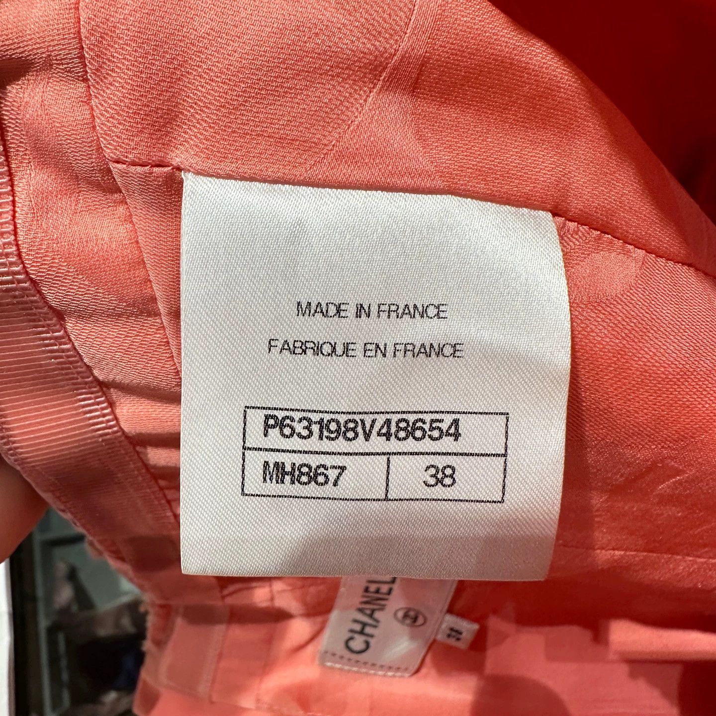 Chanel Chanel may209 Orange-Pink Lurex Strapless Top 38 Size S / US 4 / IT 40 - 4 Thumbnail